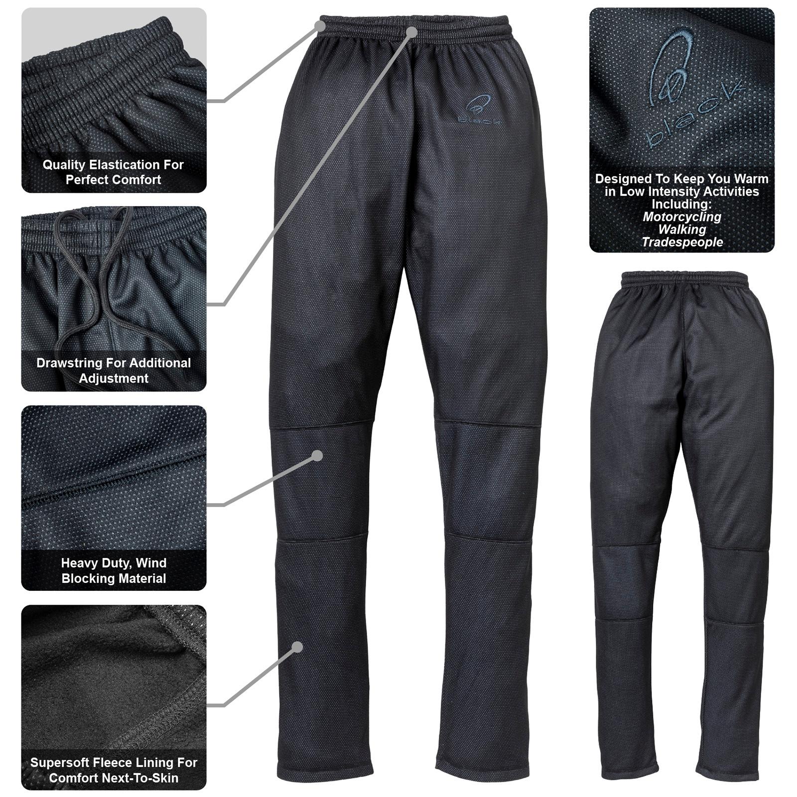 Black Windproof Base Layer Trousers 4XL Black image 2