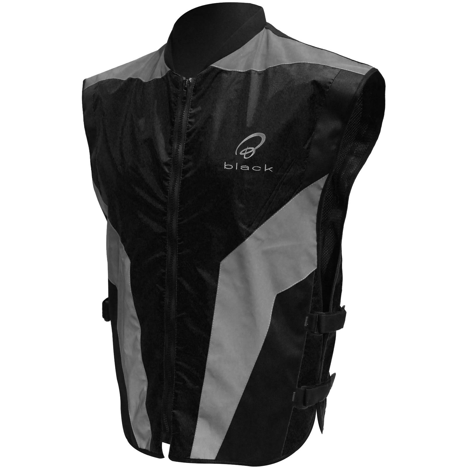 5220-0111-Black Hi-Vis Motorcycle Vest 5XL Black