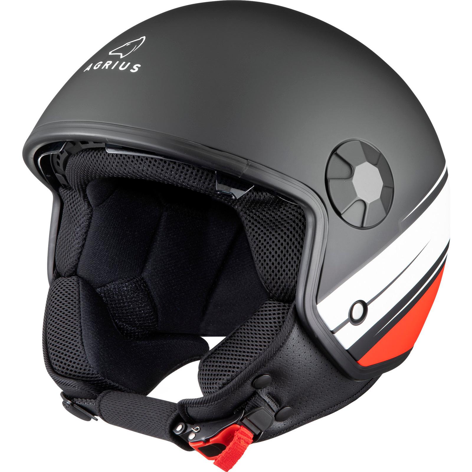 Agrius Score Conoid Open Face Motorcycle Helmet XL Matt Black image 2