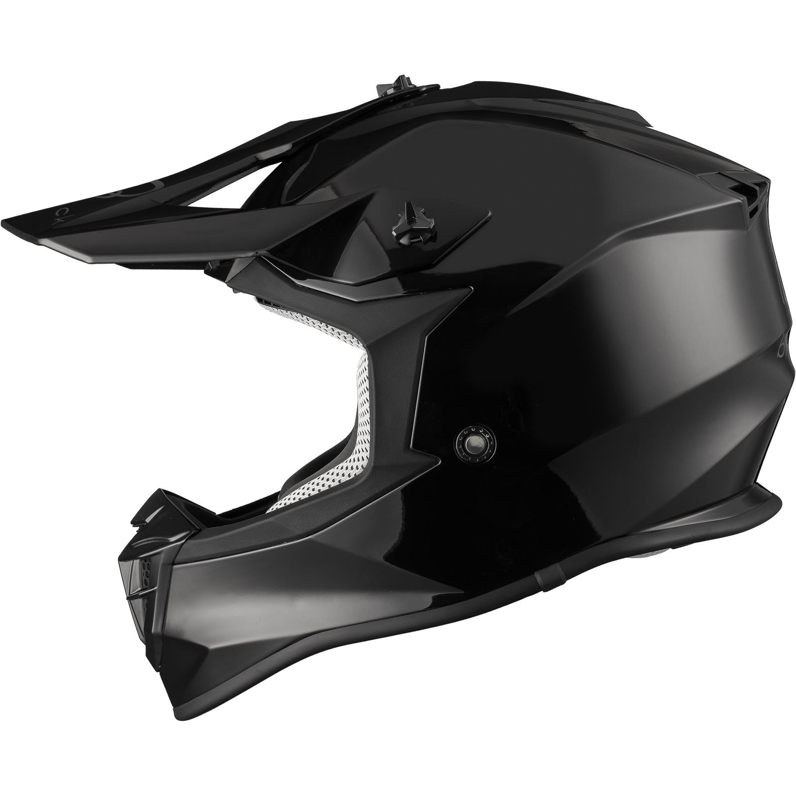 Black Gravel Solid Motocross Helmet S Gloss Black image 2