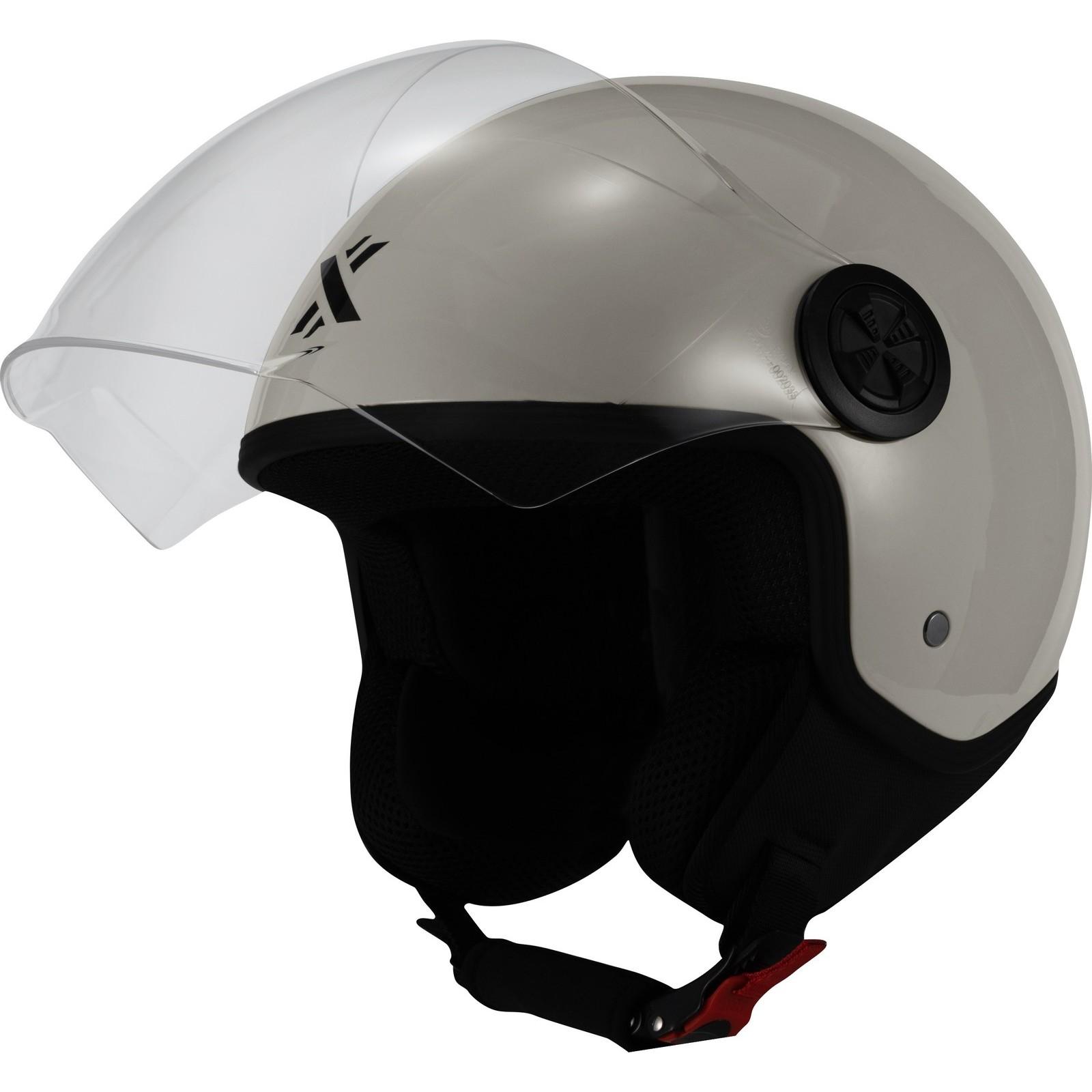 Shox Interceptor Open Face Motorcycle Helmet XXL Gloss Grey image 2