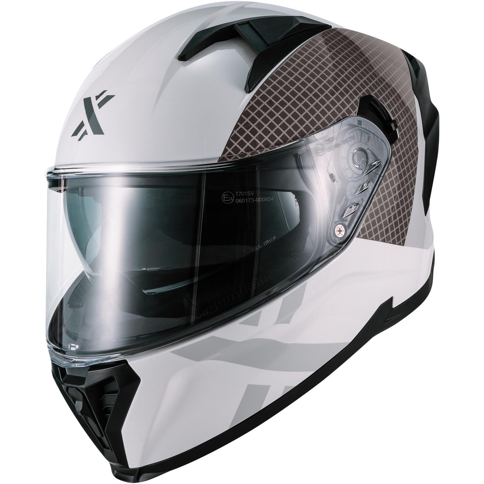 Shox Rapid Speedway Motorcycle Helmet XXL Gloss White