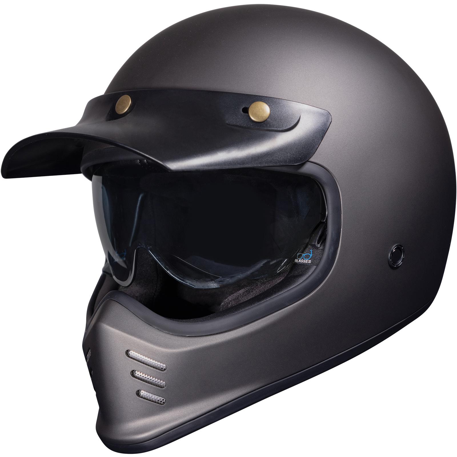 Black Royale II Retro Motorcycle Helmet XXL Matt Bronze