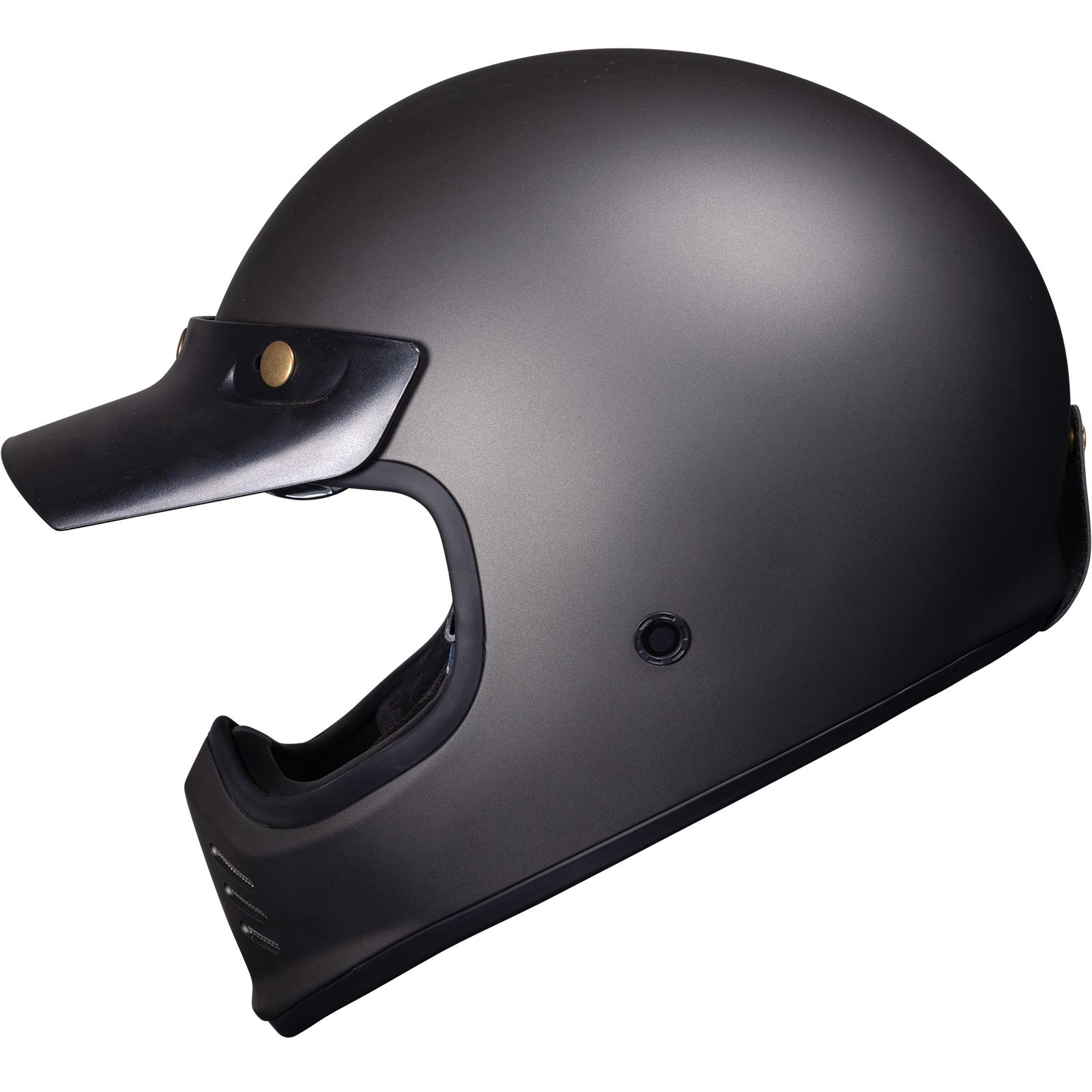 Black Royale II Retro Motorcycle Helmet S Matt Bronze image 2