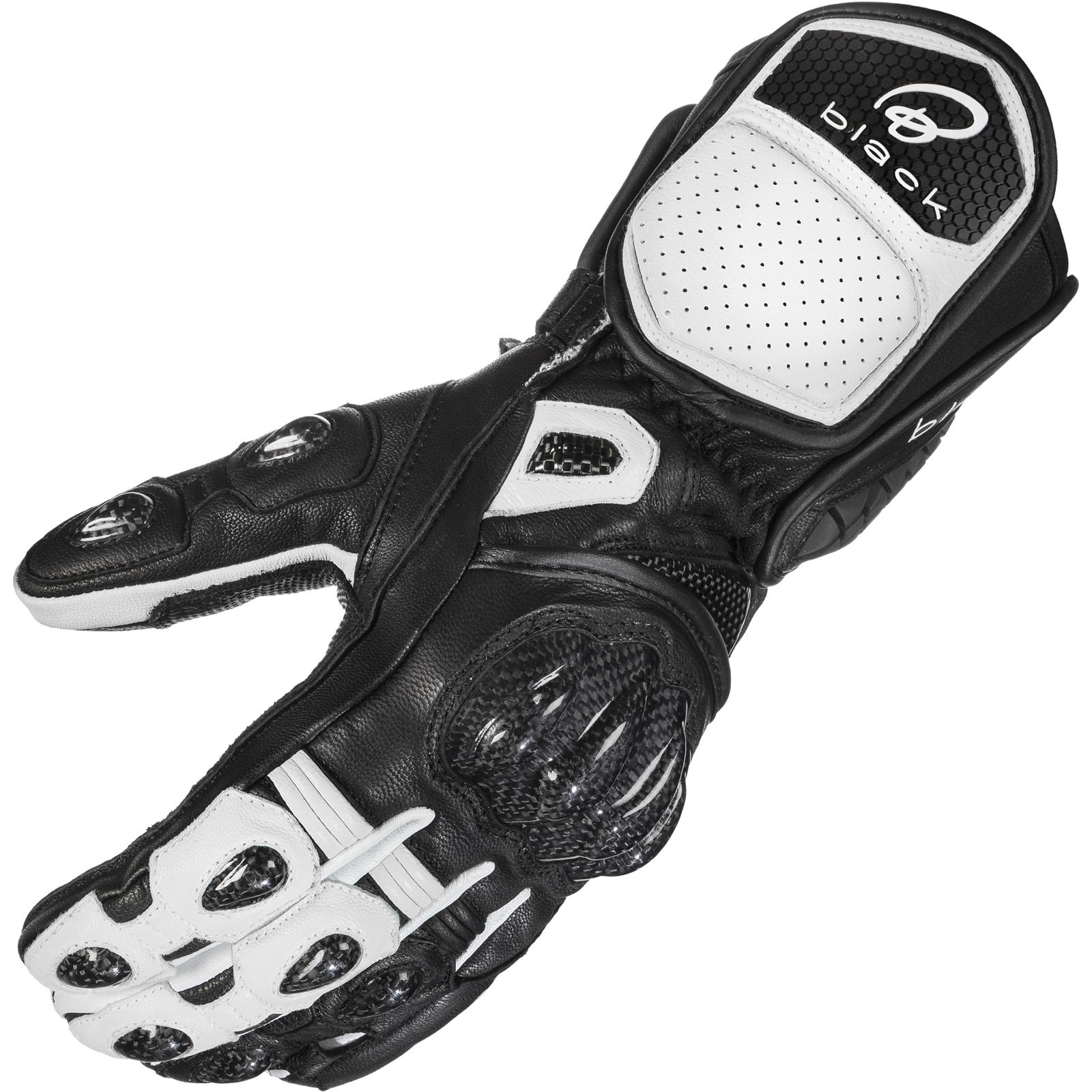 Black Raptor 390 Motorcycle Gloves 3XL Black White