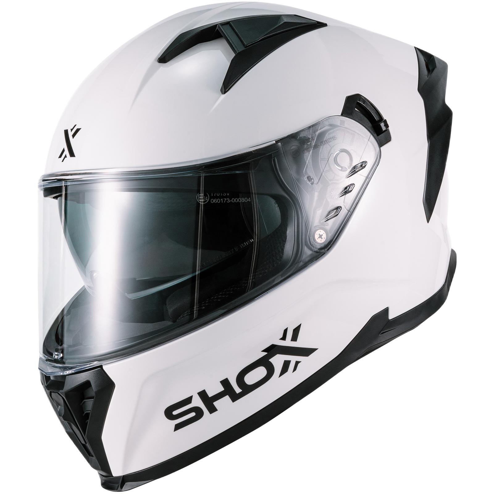 Shox Rapid Motorcycle Helmet XL Gloss White
