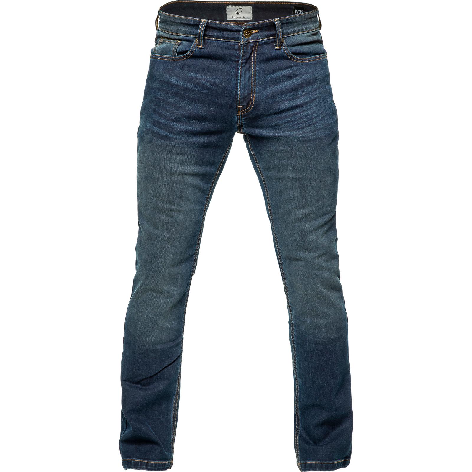 Black Blockade Straight Leg Motorcycle Jeans 48 Blue (Short Leg)