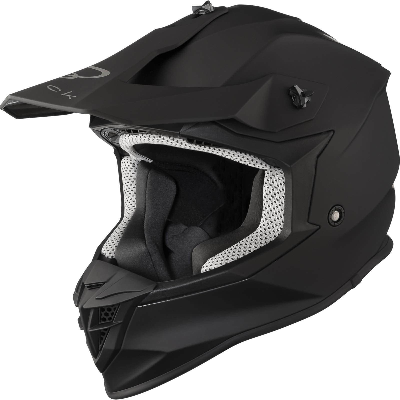 Black Gravel Solid Motocross Helmet L Matt Black
