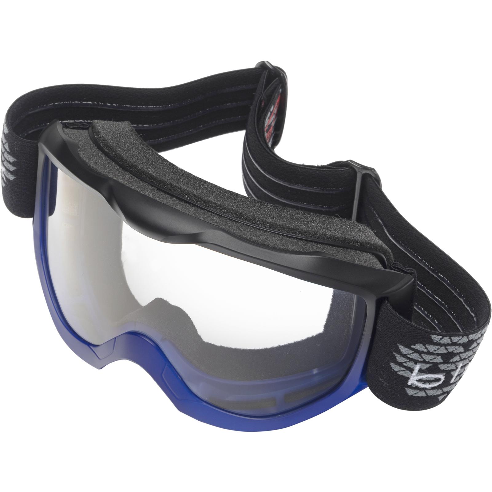 Black Blue Granite Motocross Goggles