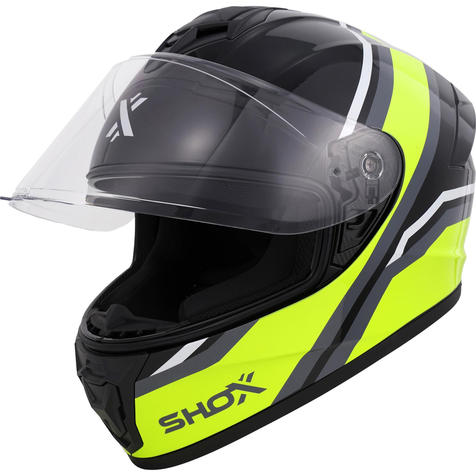 Shox Command Confine Motorcycle Helmet M Hi-Vis image 2