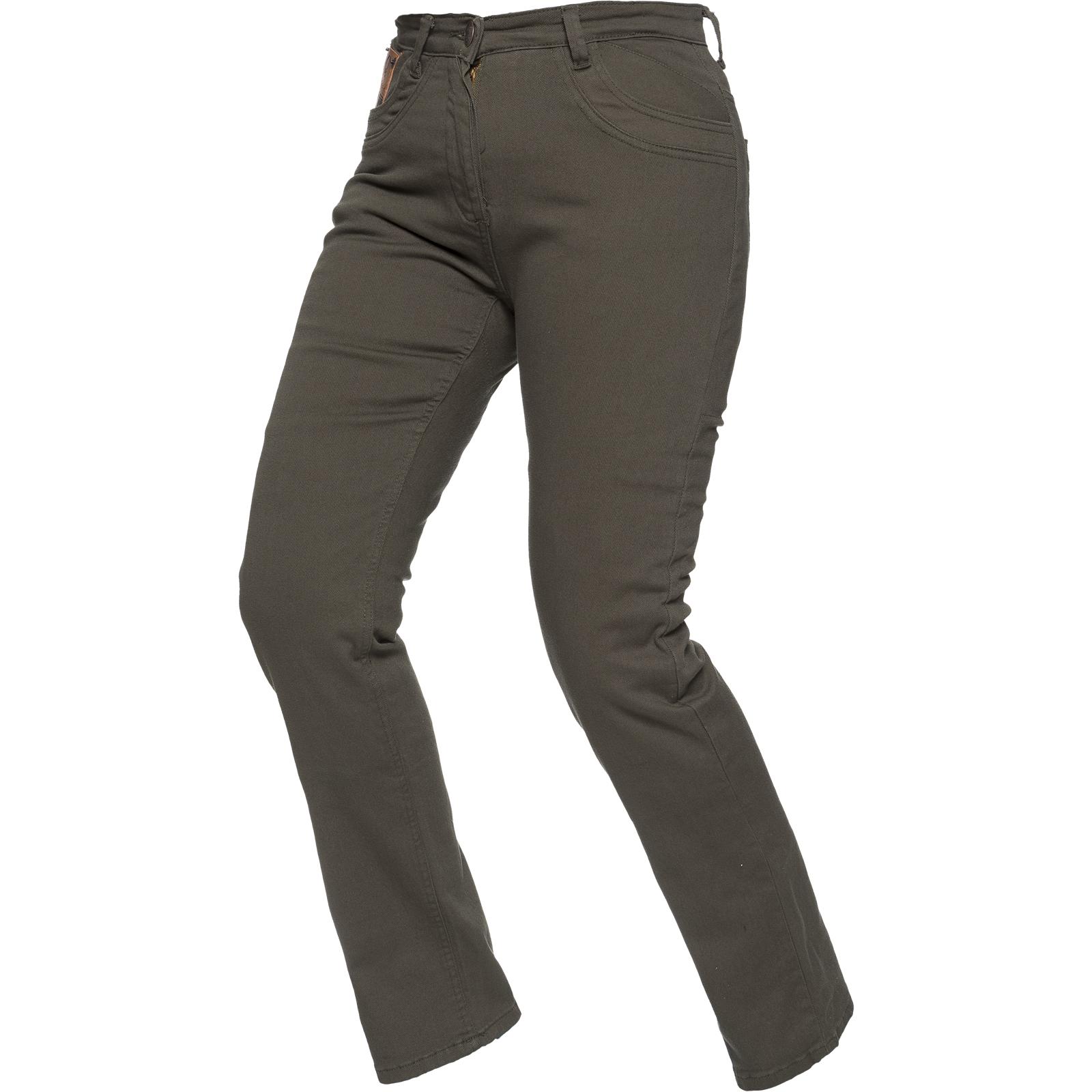 Black Salus Womens Motorcycle Jeans UK 6 Olive (Standard Leg) image 2