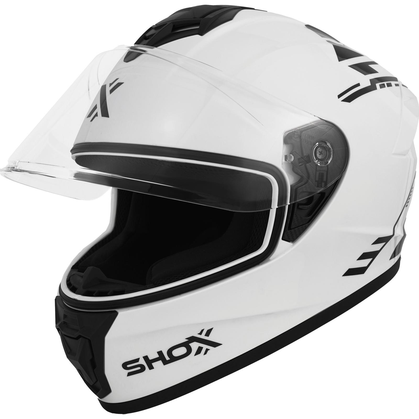 Shox Command Cyber-X Motorcycle Helmet M White Black image 2