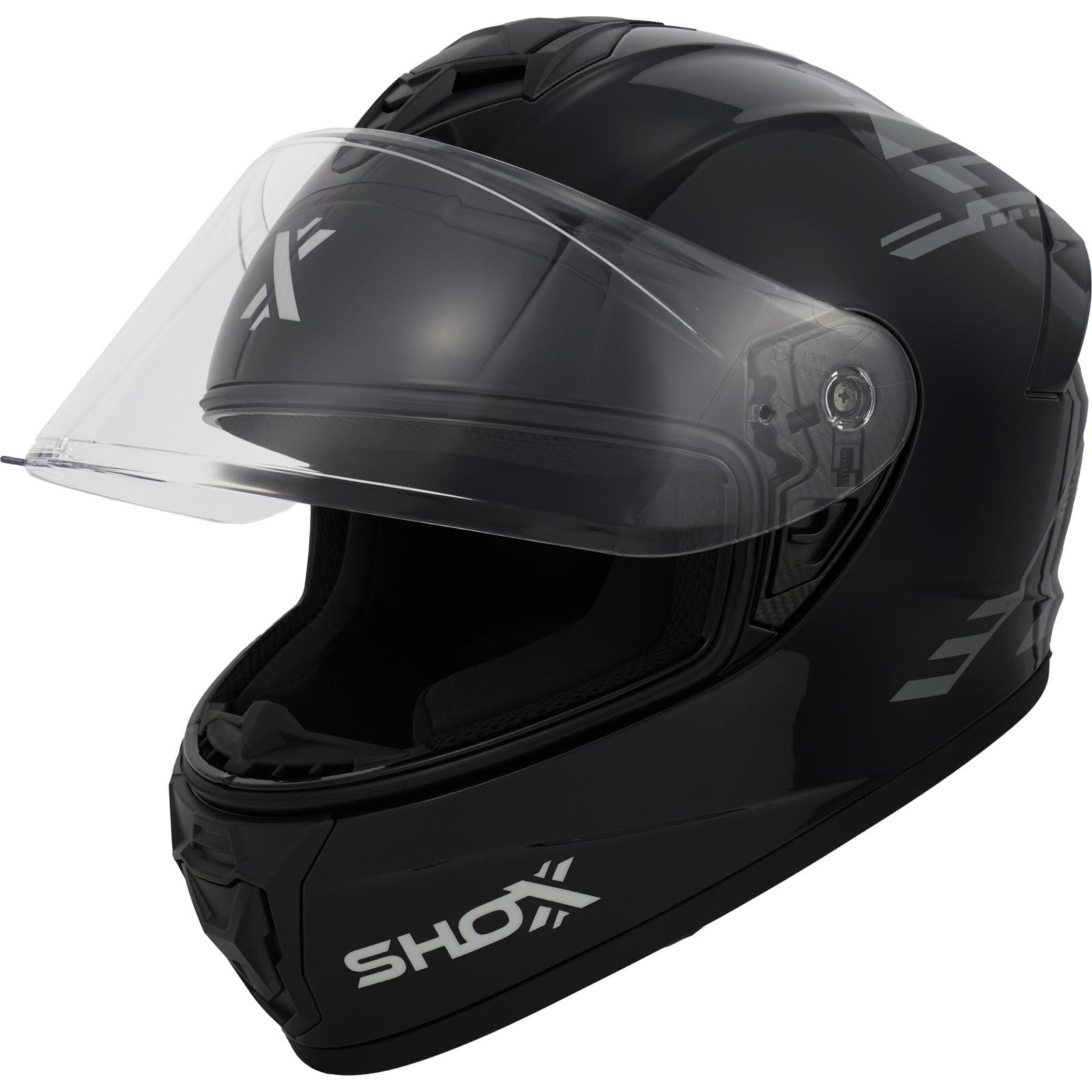 Shox Command Cyber-X Motorcycle Helmet XL Black Grey image 2