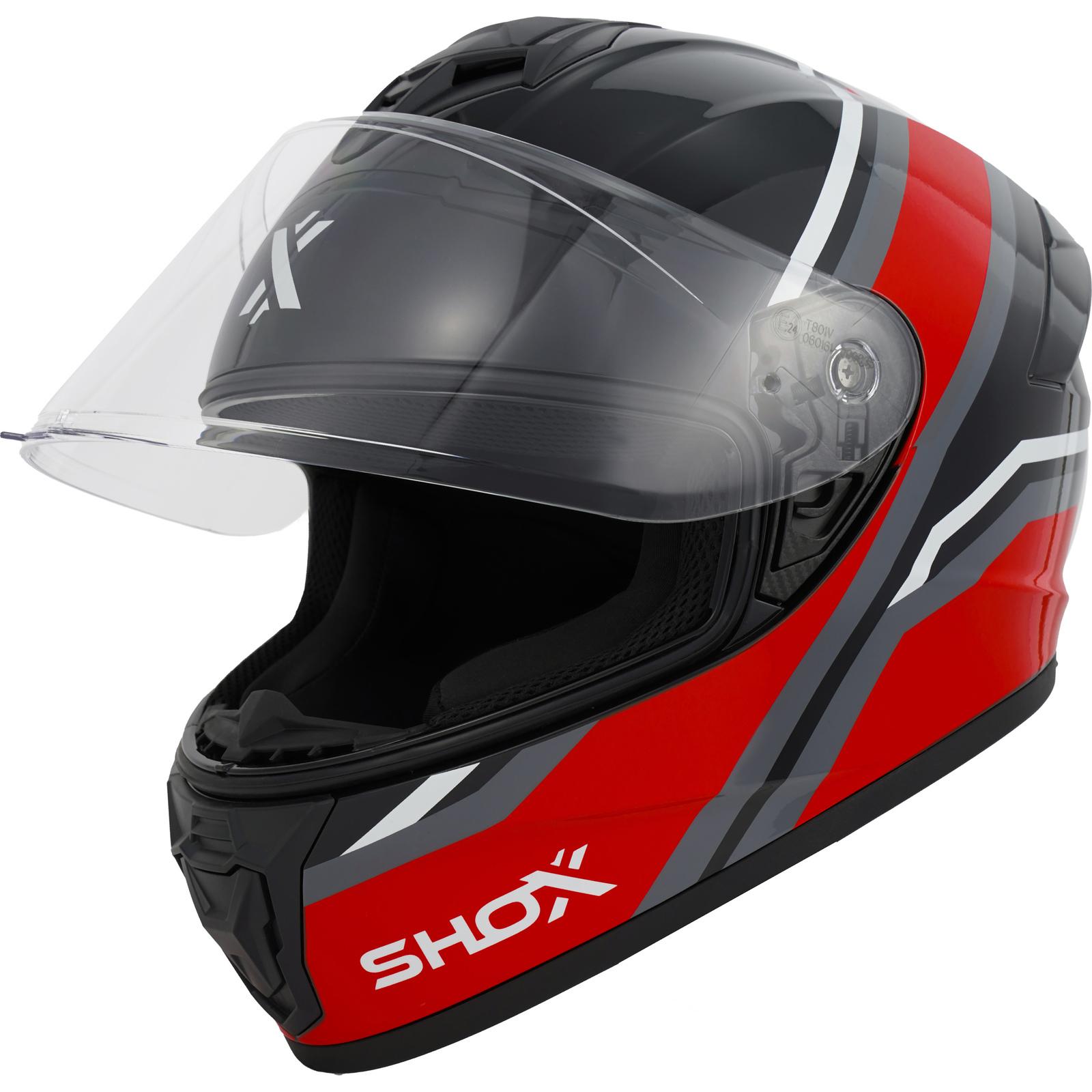 Shox Command Confine Motorcycle Helmet M Red image 2