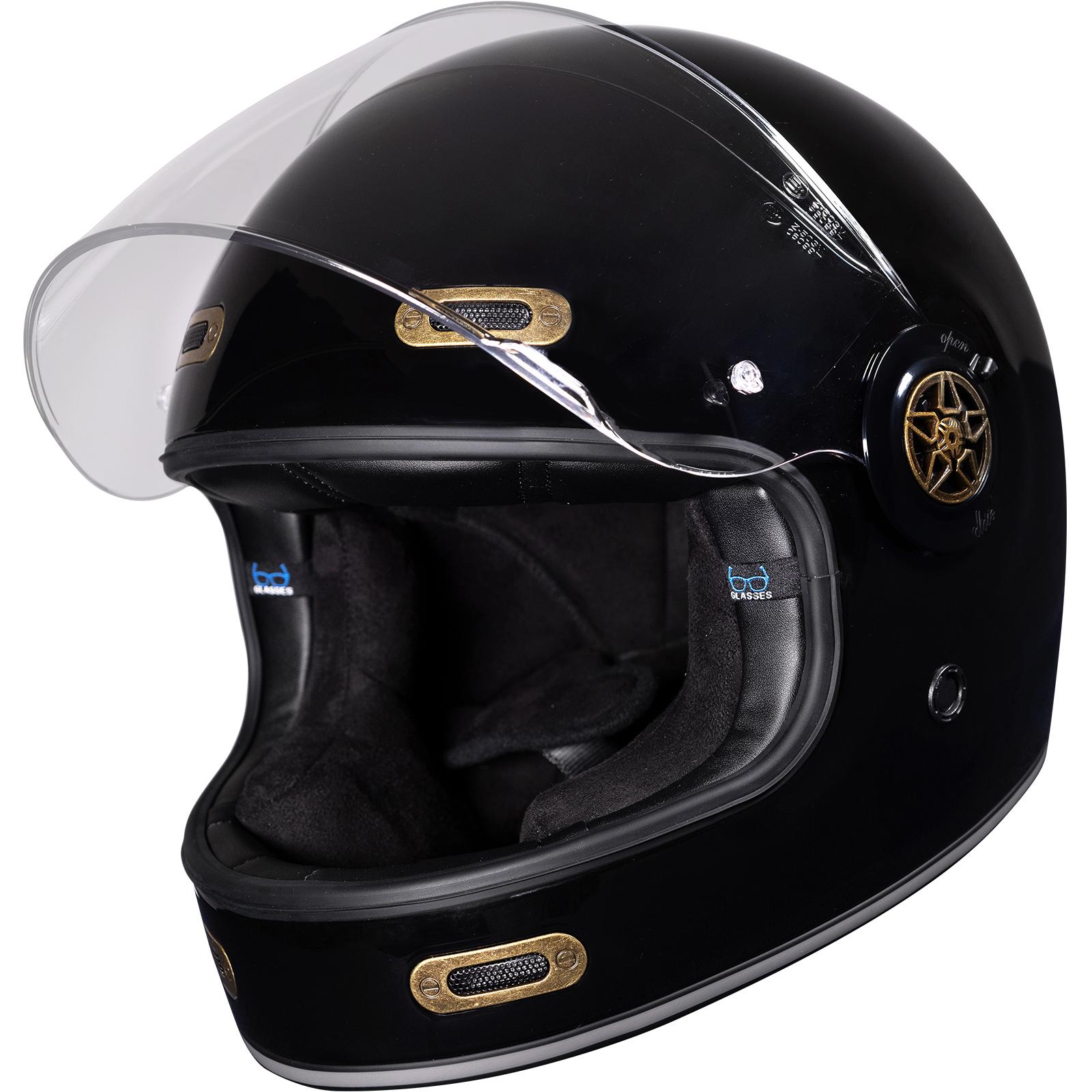 Black Orbit Motorcycle Helmet L Gloss Black image 2