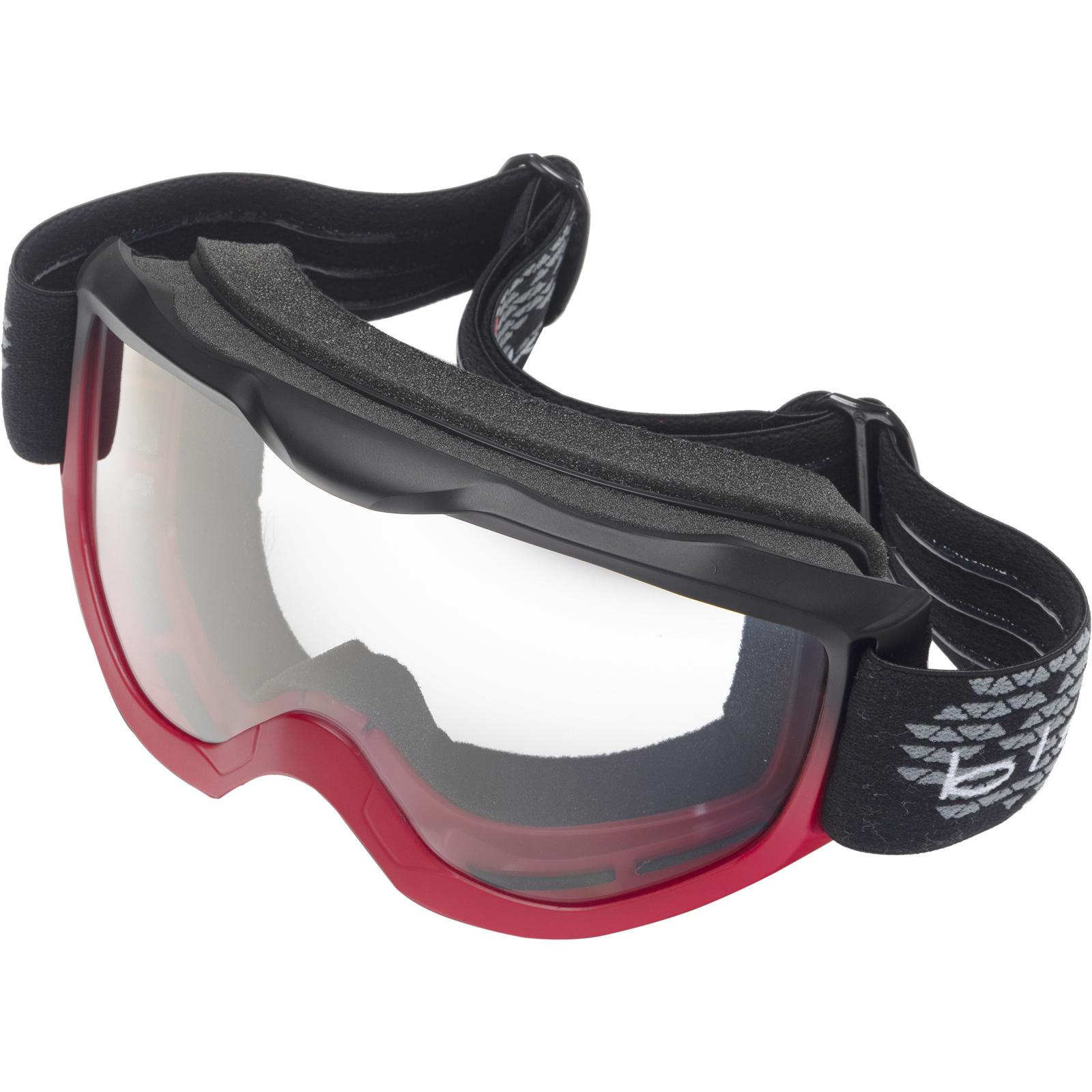 Black Red Granite Motocross Goggles