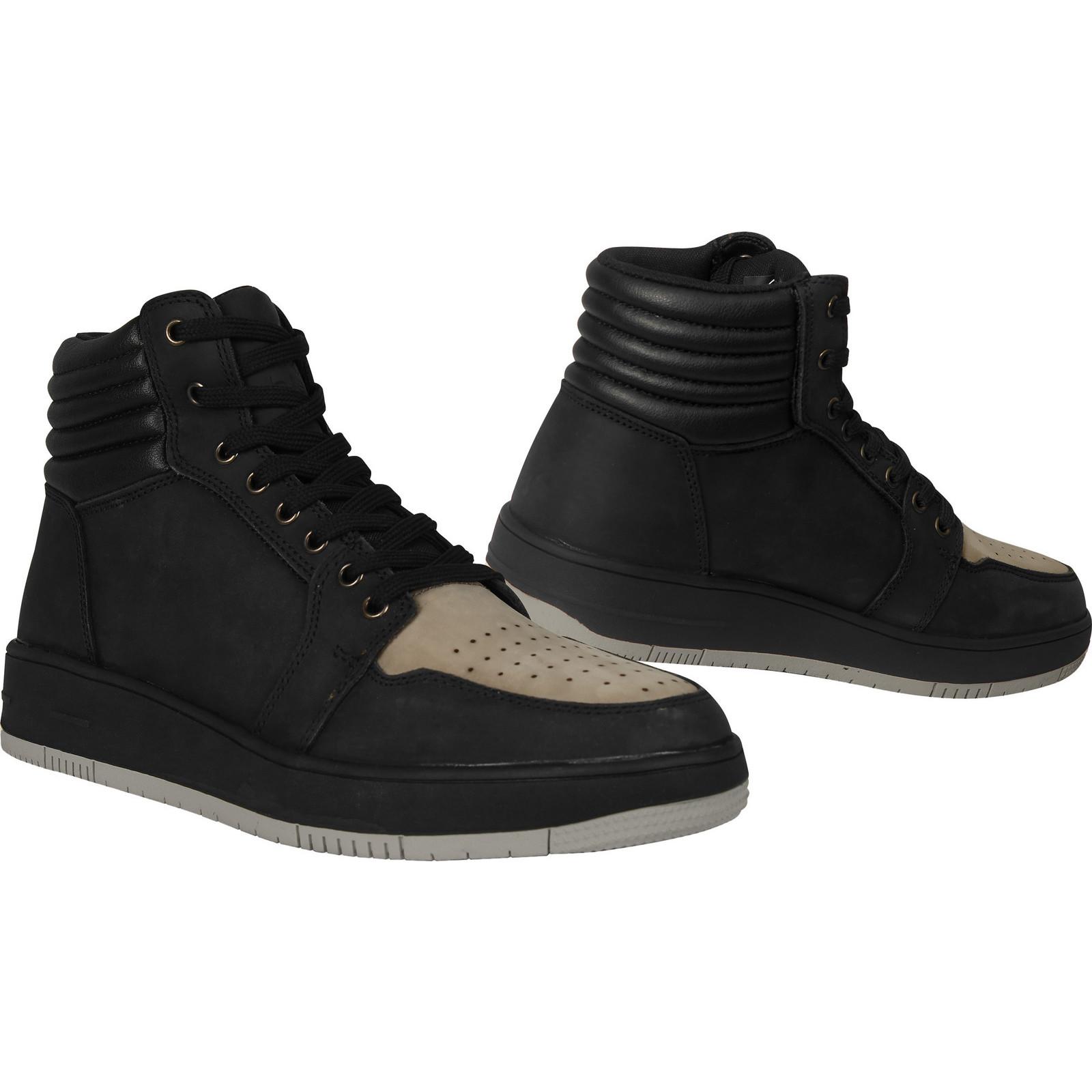 Black Street Air Ankle Motorcycle Boots 42 Black Grey (UK 8)