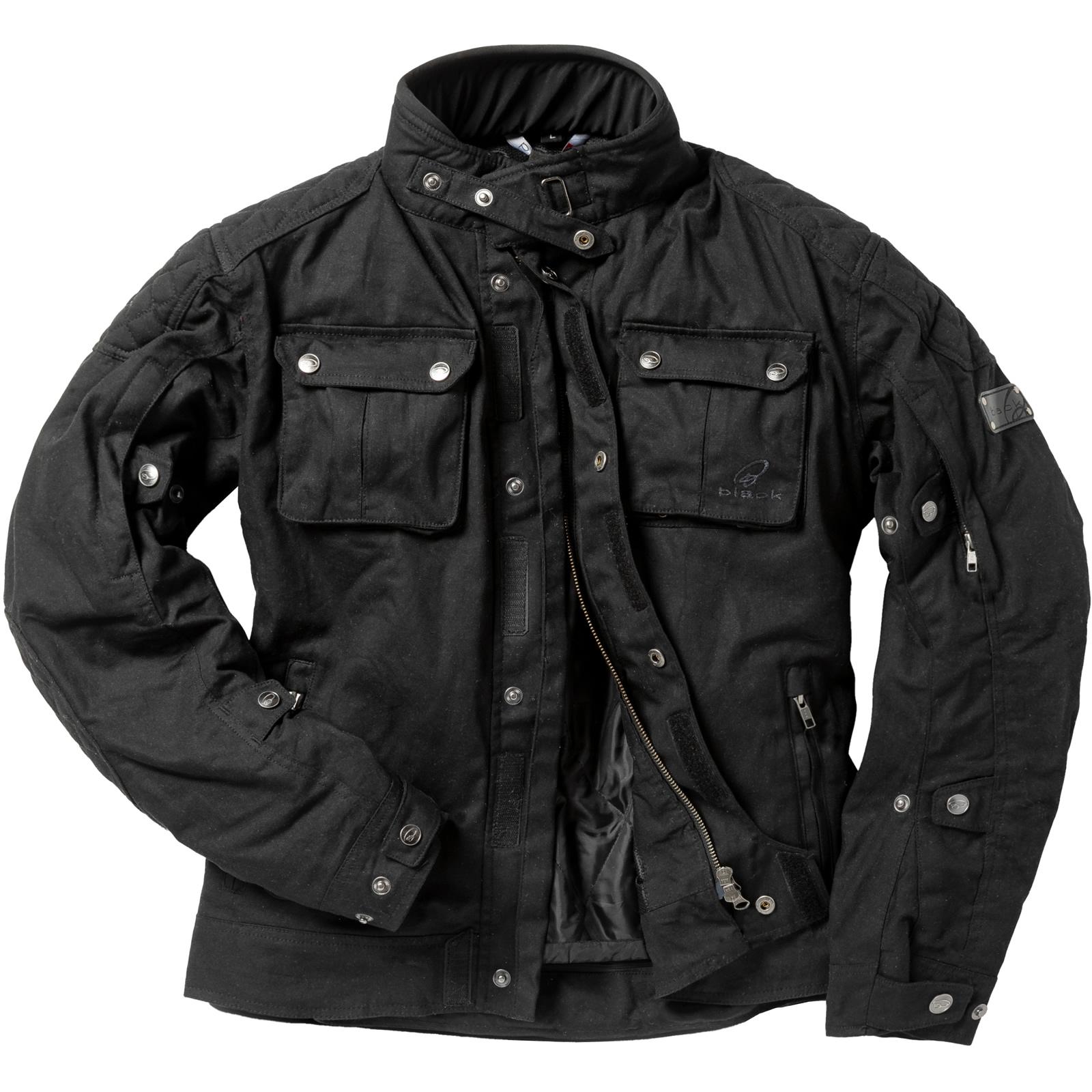Black Pendle Wax Motorcycle Jacket M Black