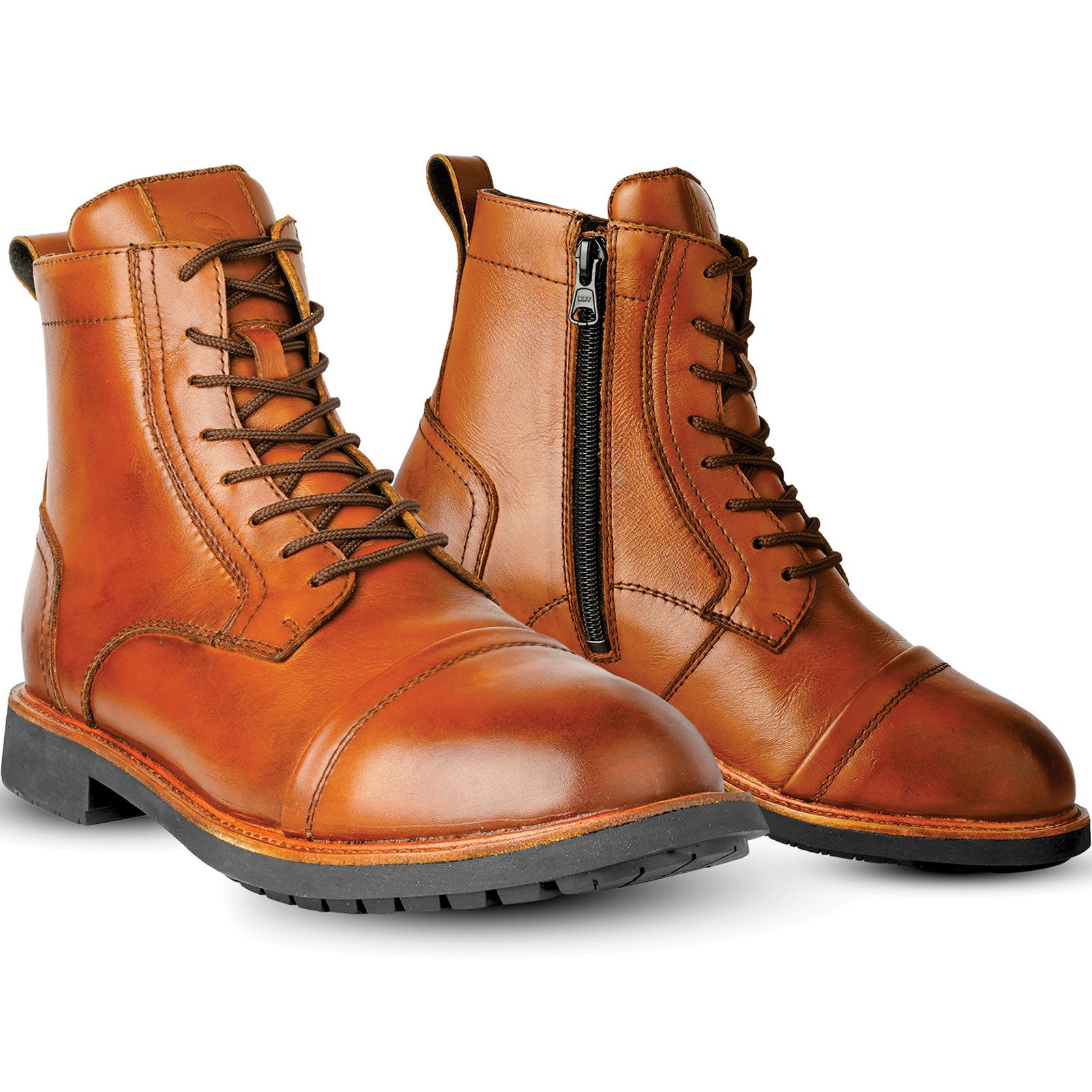 Black Brown Guard Oxford Motorcycle Boots 46 (Uk 12)