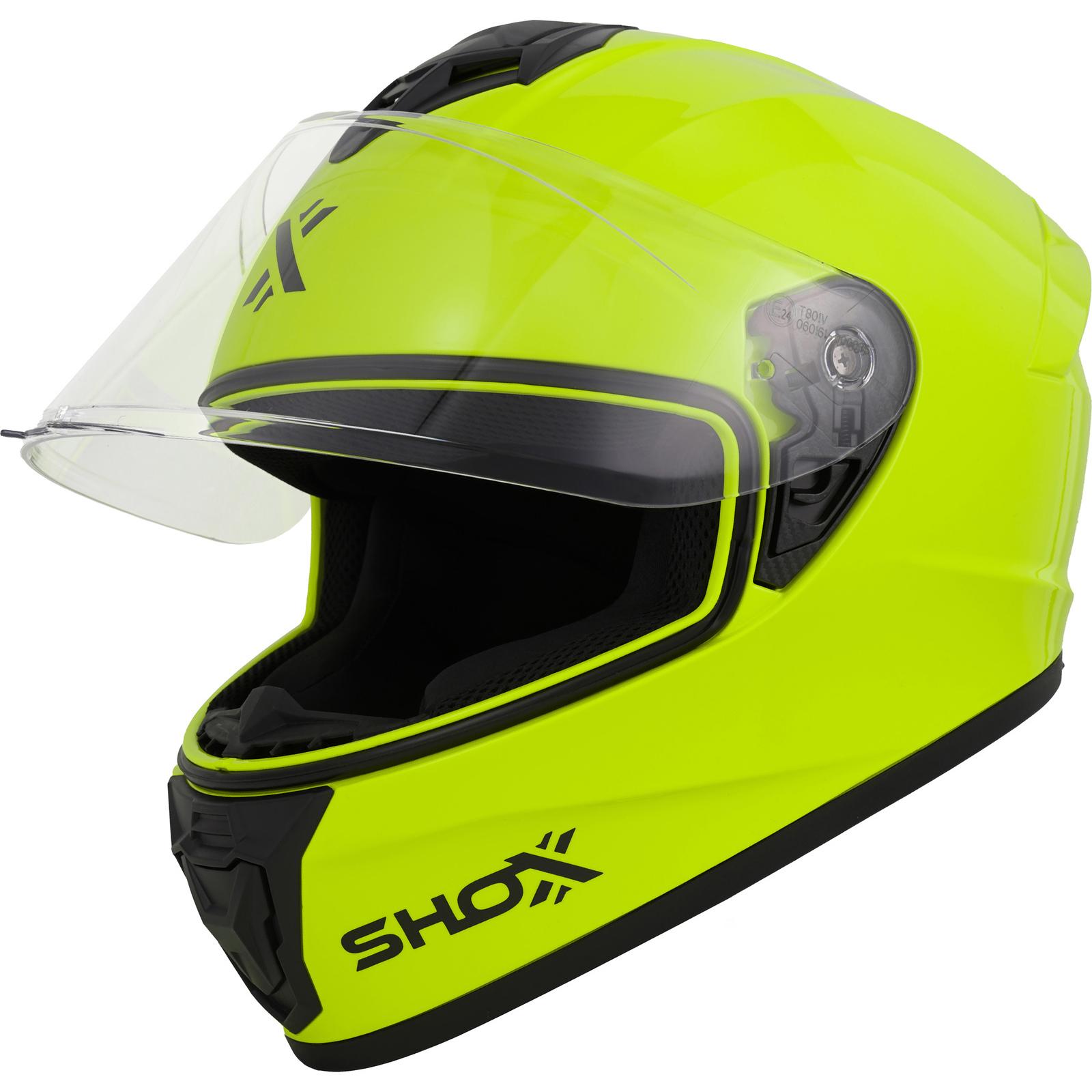 Shox Command Solid Motorcycle Helmet L Hi-Vis image 2
