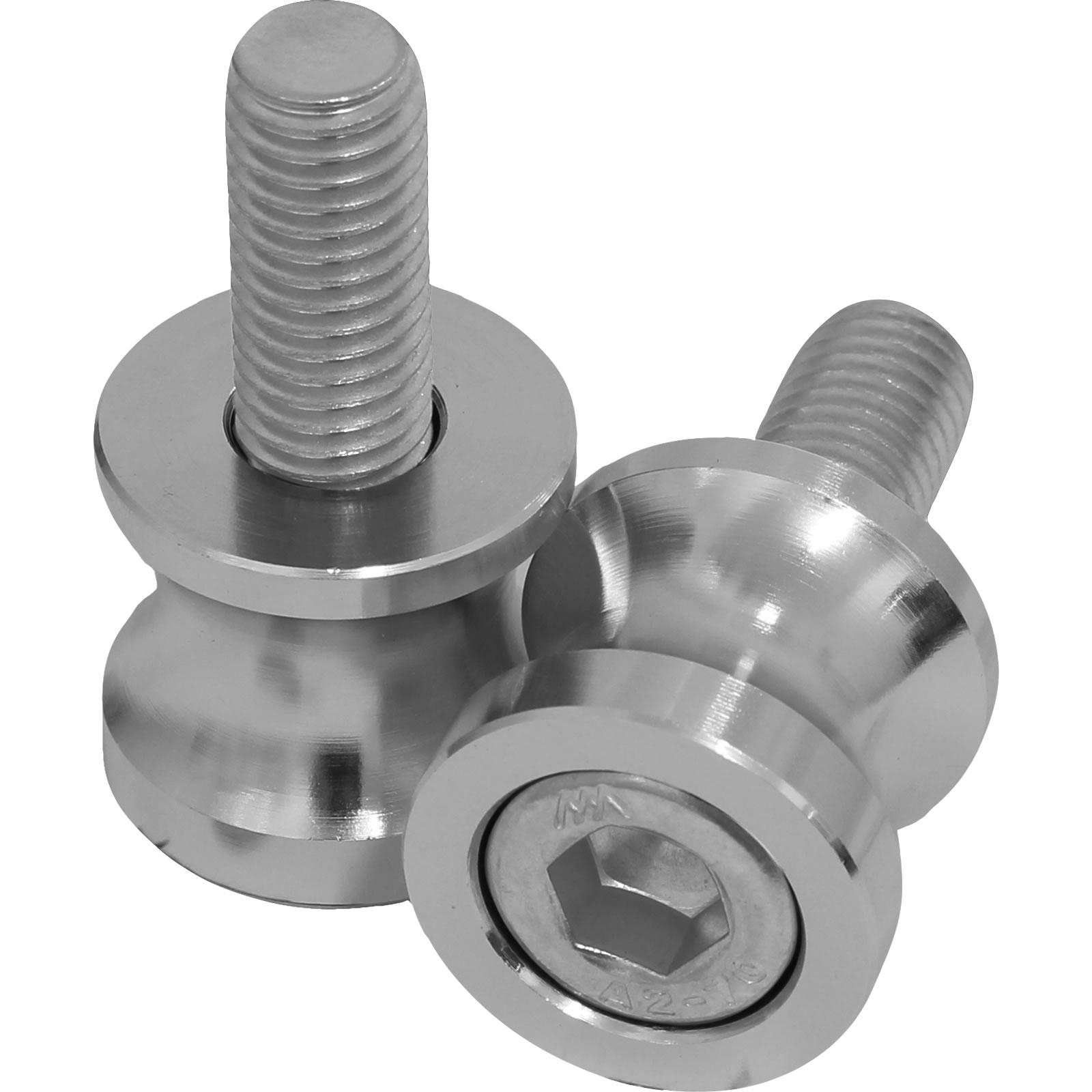 Black Pro Range CNC Aluminium Bobbins 10mm 1.50 Silver image 2