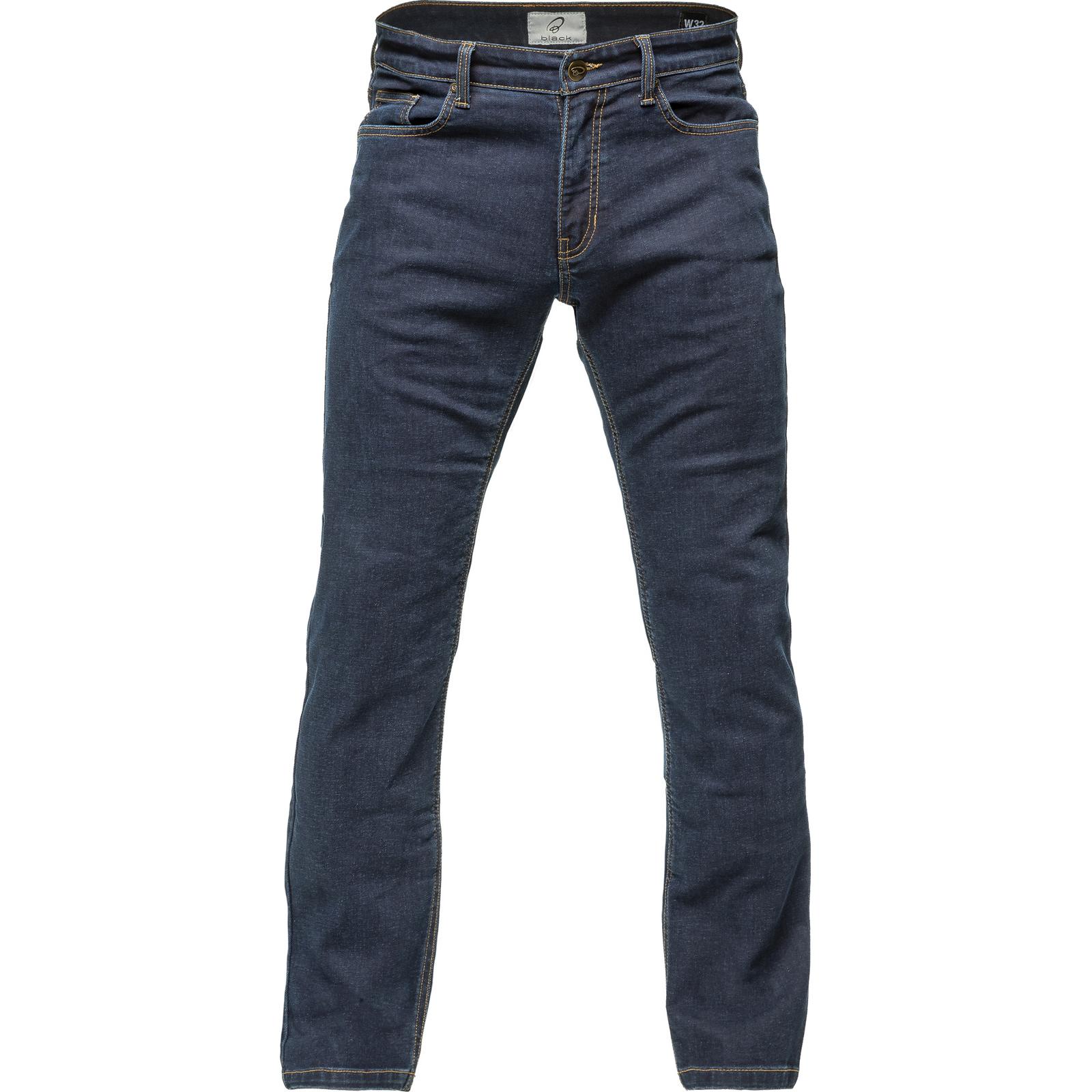 Black Blockade Straight Leg Motorcycle Jeans 42 Dark Blue (Short Leg)
