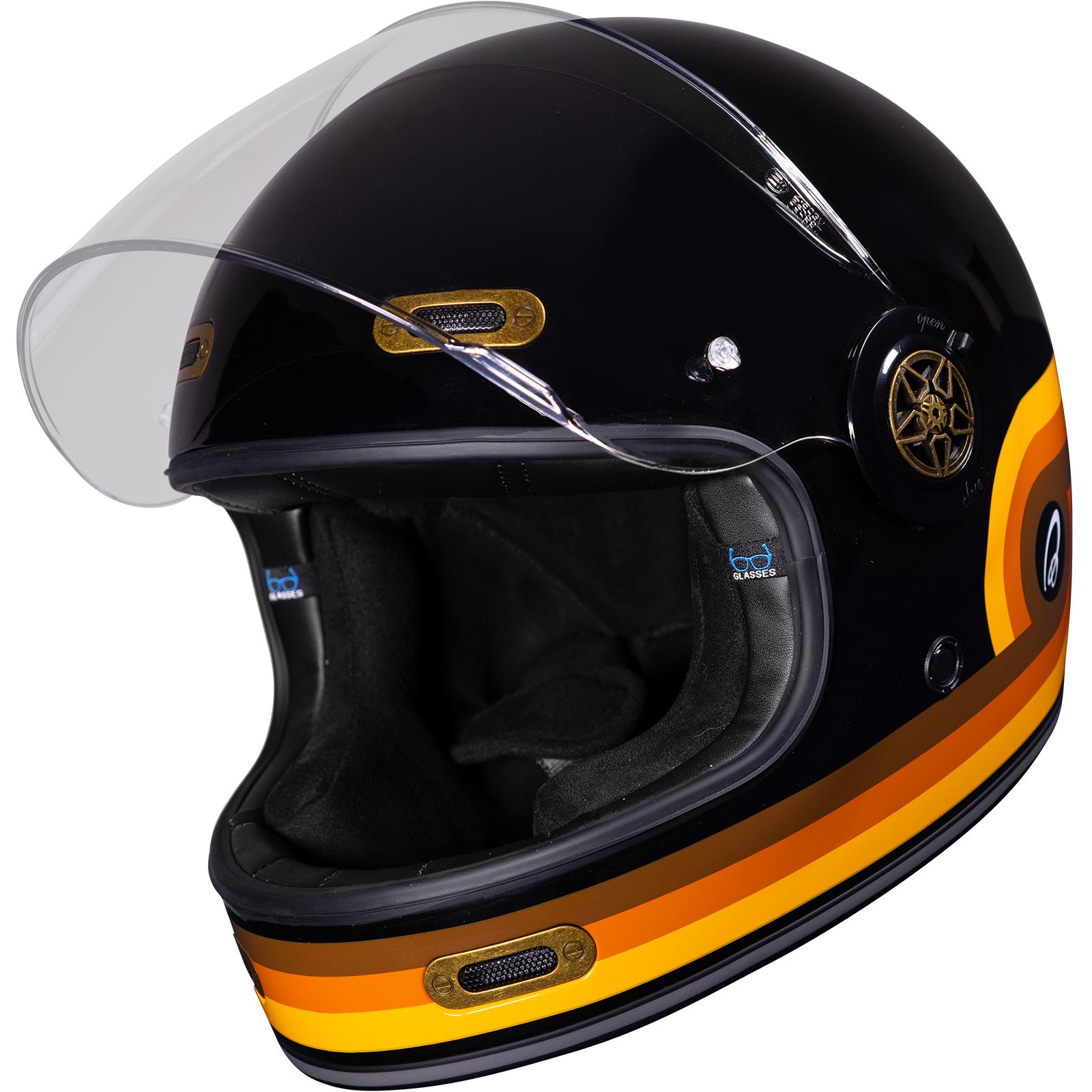 Black Orbit Retrograde Motorcycle Helmet L Gloss Black image 2
