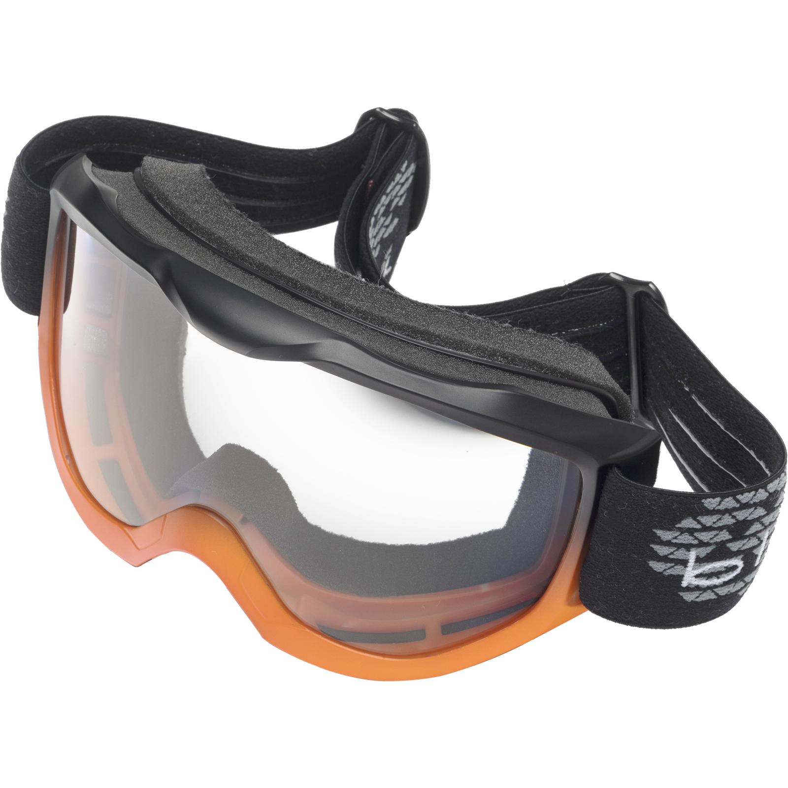 Black Orange Granite Motocross Goggles