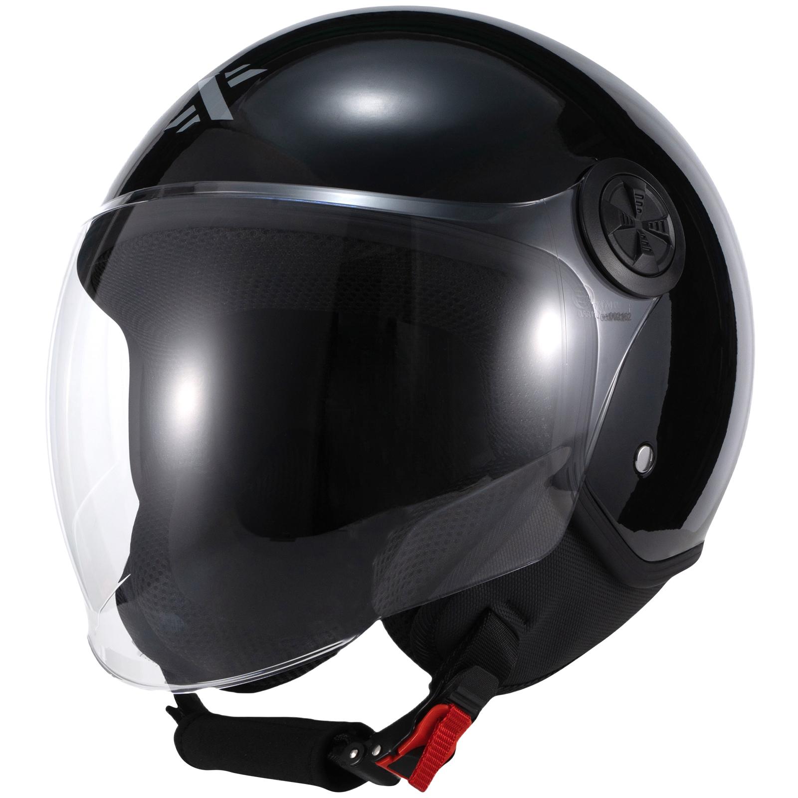 Shox Interceptor 8 Ball Open Face Motorcycle Helmet S Gloss Black image 2