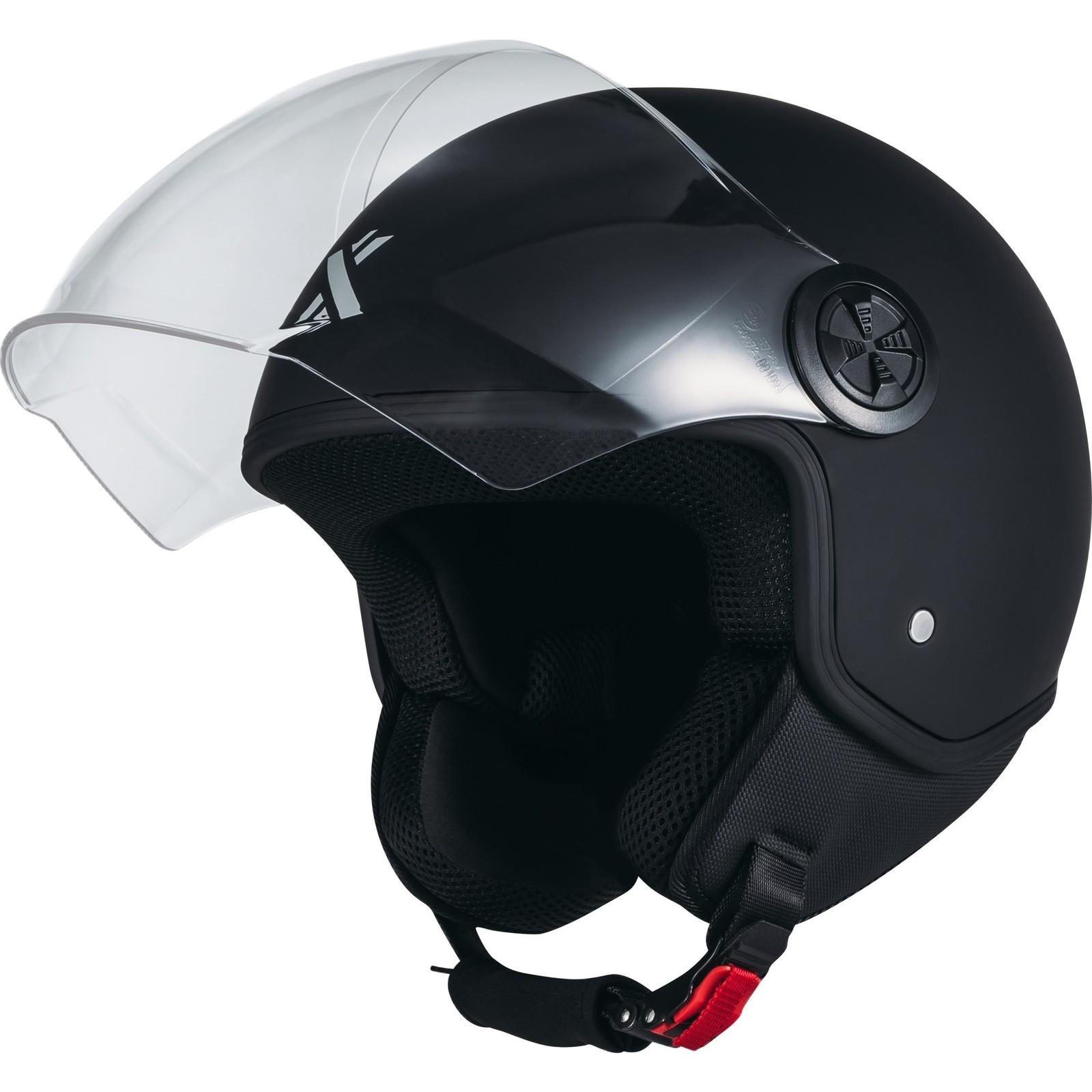 Shox Interceptor Open Face Motorcycle Helmet XXL Matt Black image 2