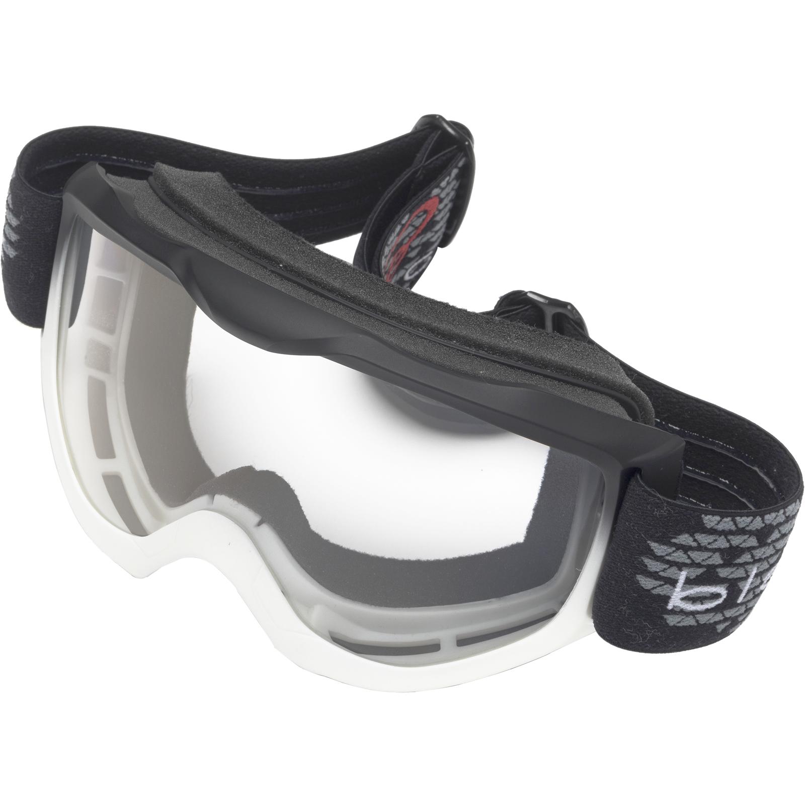 Black White Granite Motocross Goggles