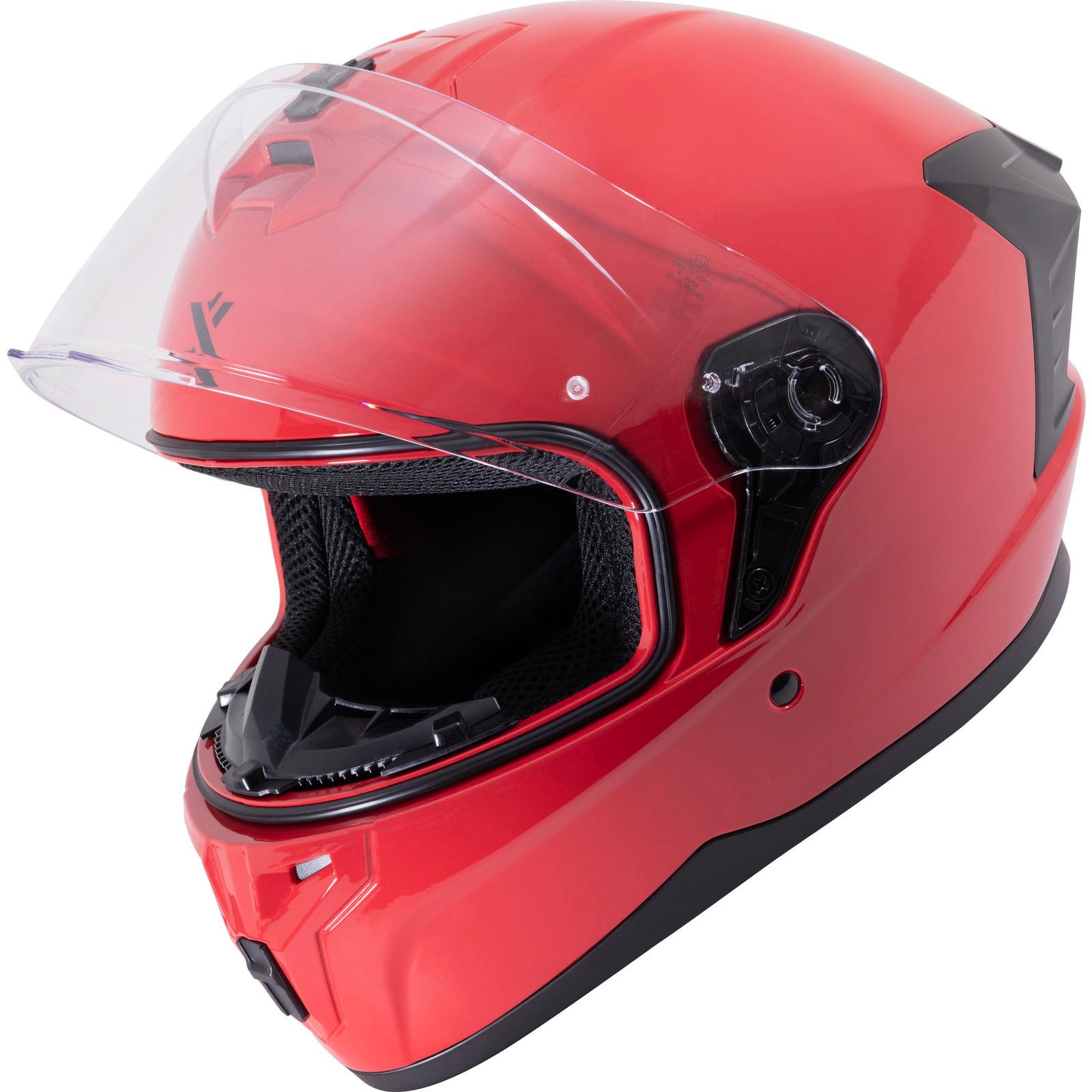 Shox Apex Solid Motorcycle Helmet XXL Gloss Dark Red image 2