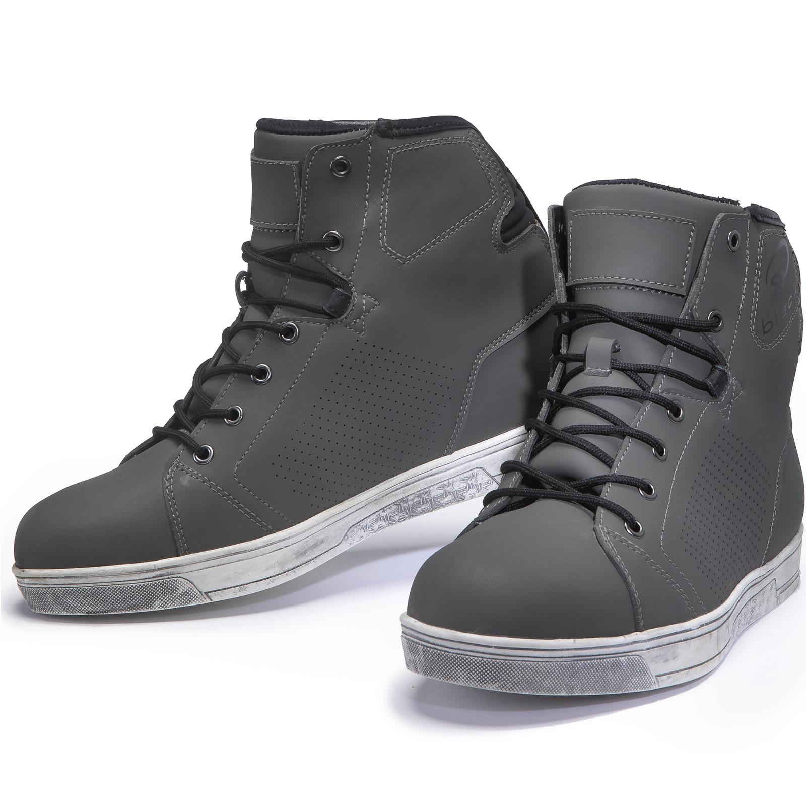 Black Motion WP Ankle Motorcycle Boots 40 Grey (UK 6)