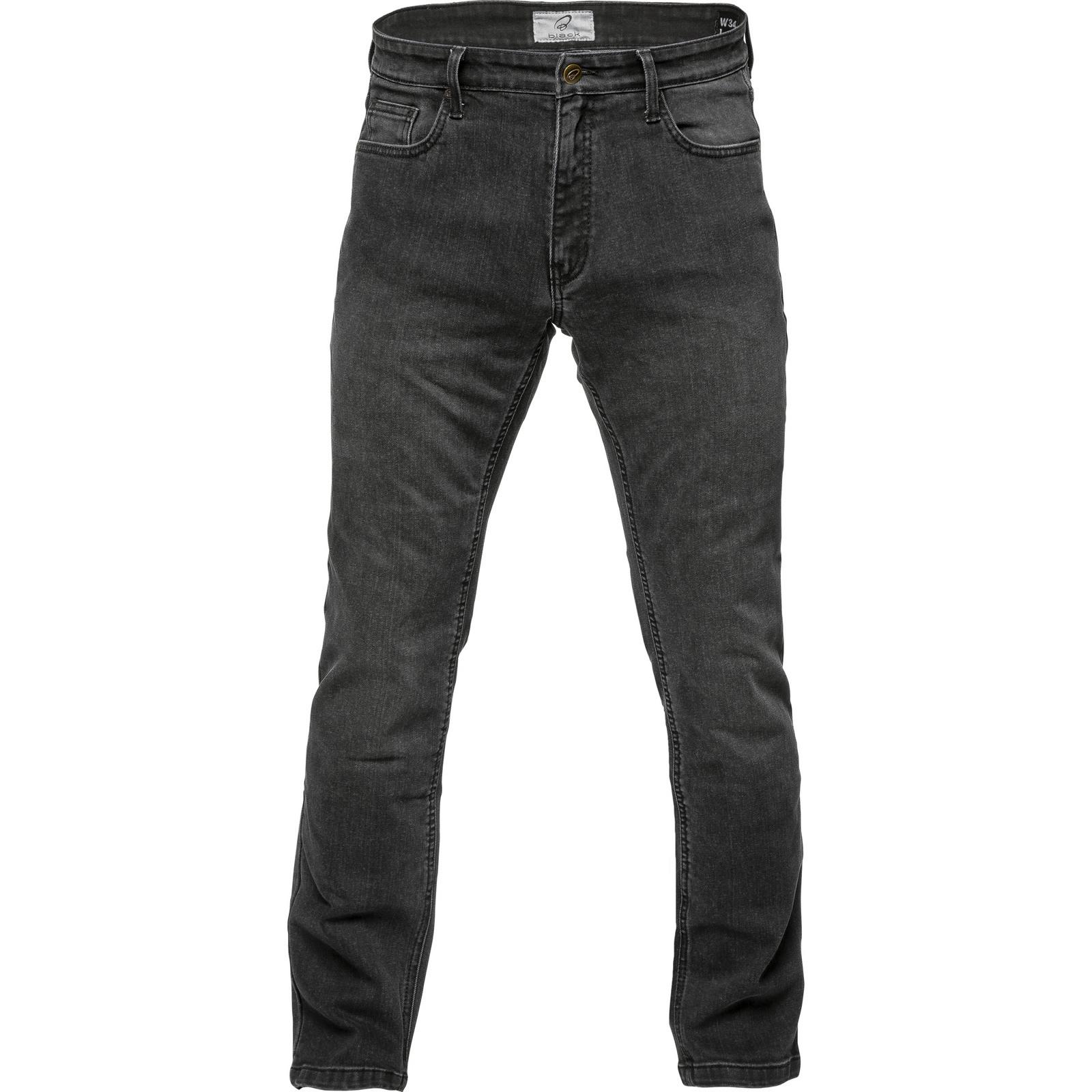 Black Blockade Straight Leg Motorcycle Jeans 36 Black (Short Leg)