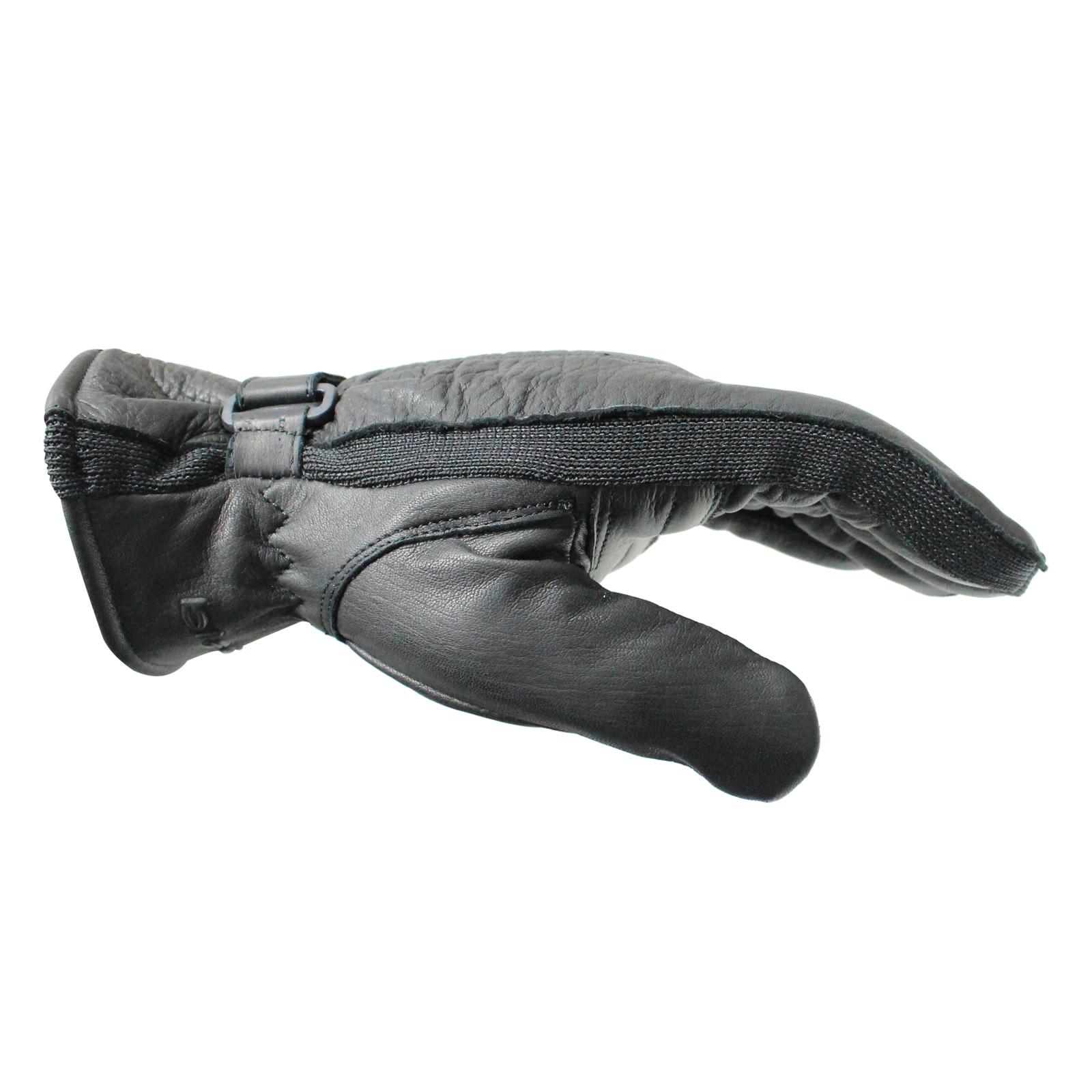 Black Vapour Leather Motorcycle Gloves L image 2