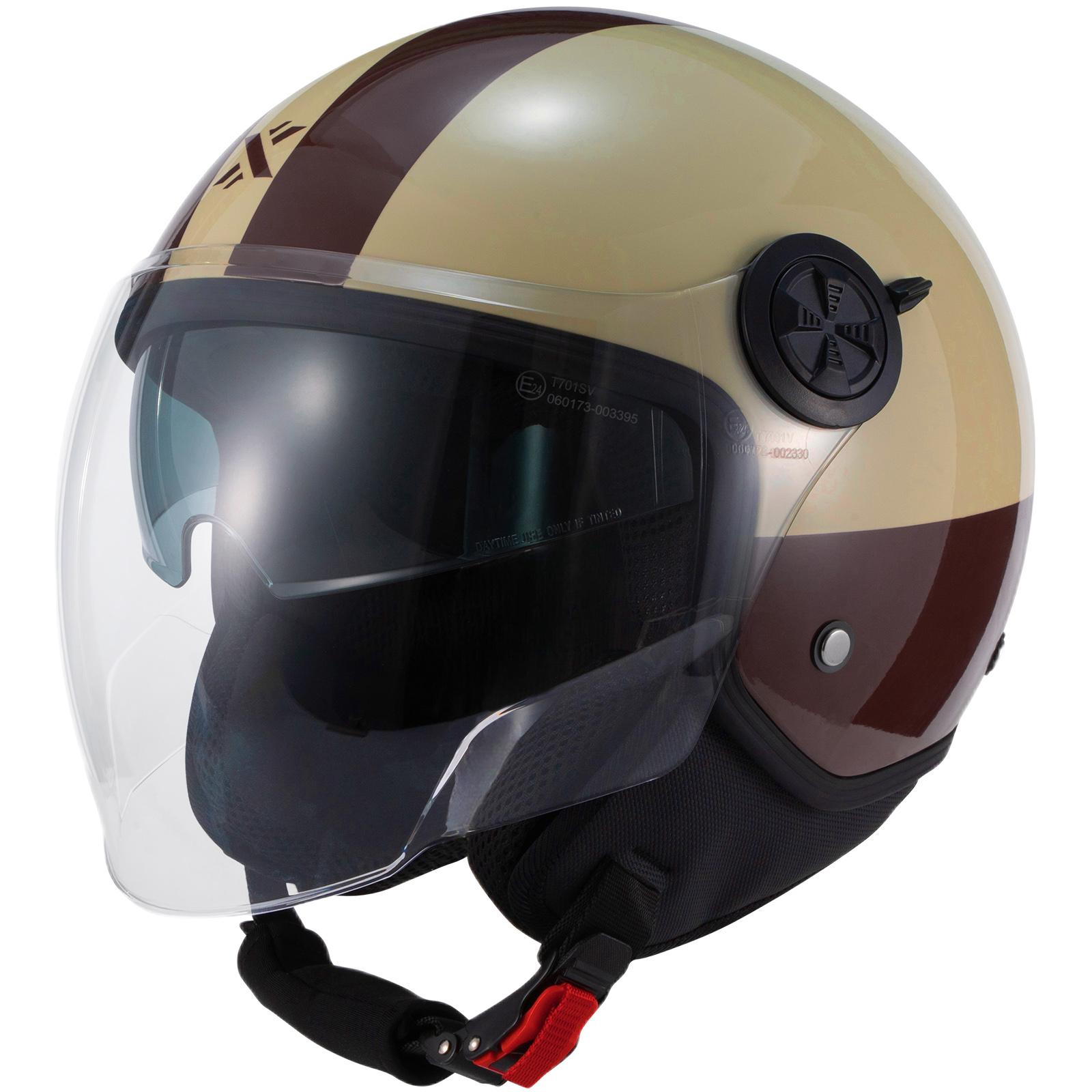 Shox Interceptor SV Ranger Open Face Motorcycle Helmet S Gloss Burgundy Sand