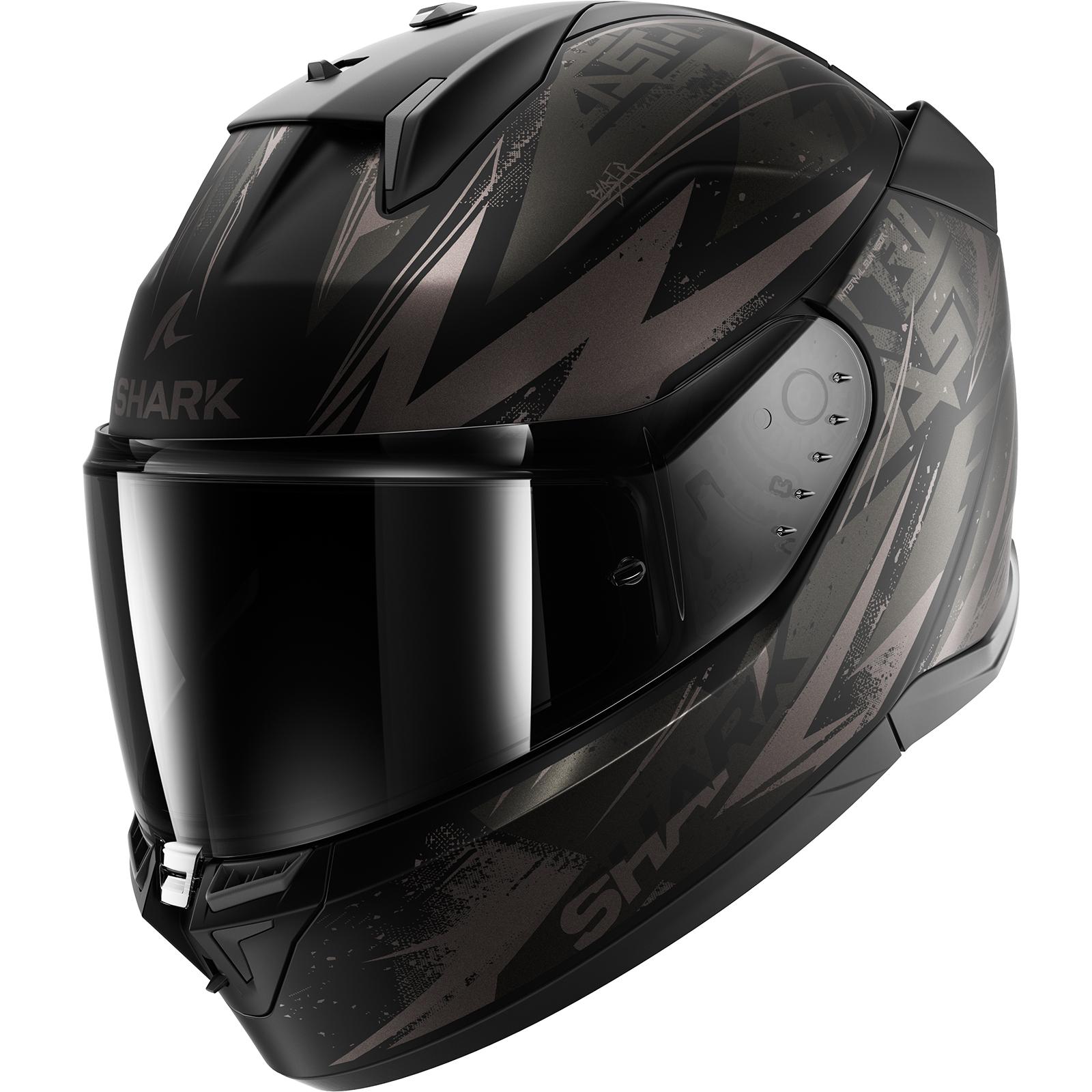 Shark D-Skwal 3 Blast-R Mat Motorcycle Helmet XS Matt Black Anthracite (KAA)