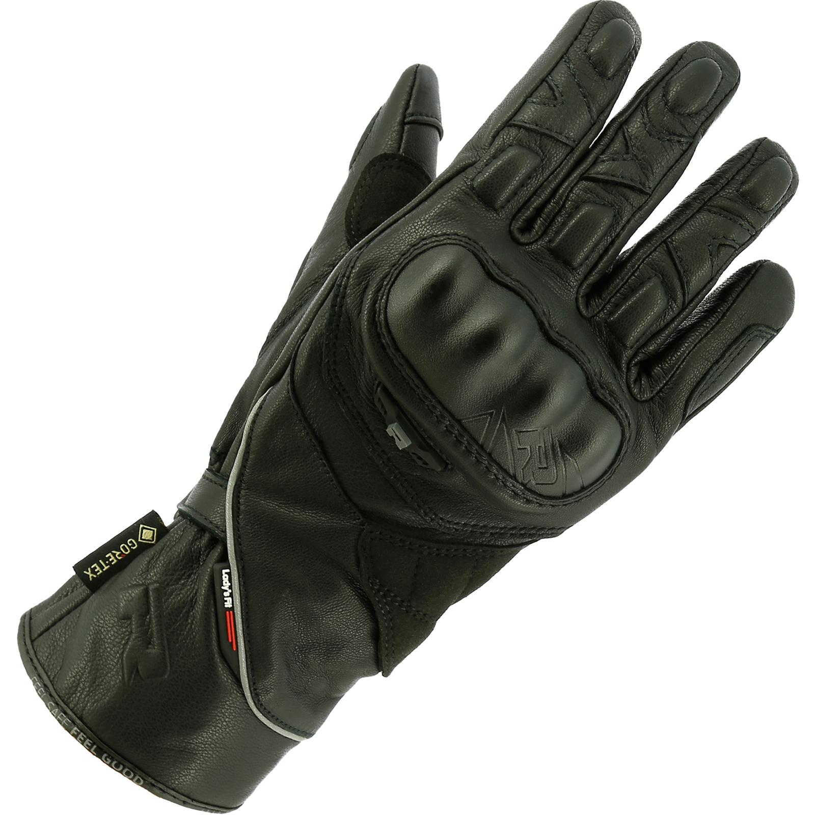 Richa Street Touring Gore-Tex Ladies Leather Motorcycle Gloves XXL Black