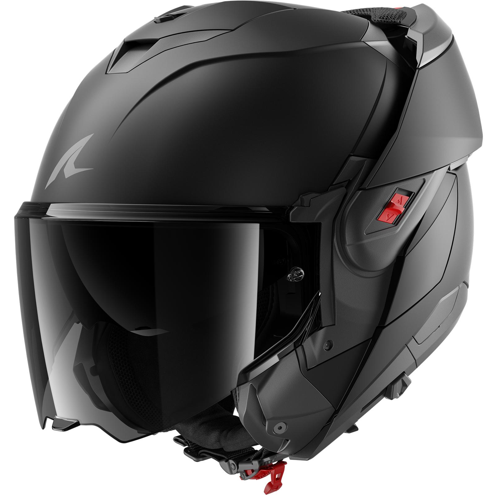 Shark Oxo Dark Shadow Flip Front Motorcycle Helmet S Matt Black (KMA)