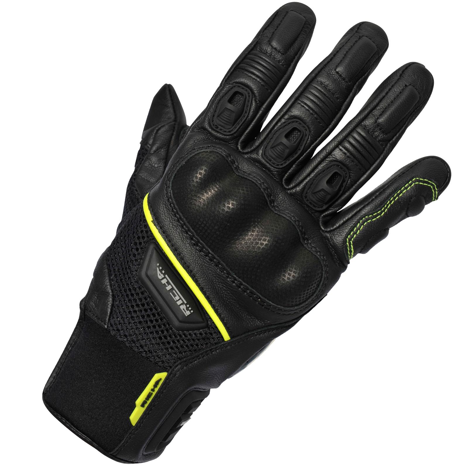 Richa Unisex Flou Yellow Blast Motorcycle Gloves Xl Yellow