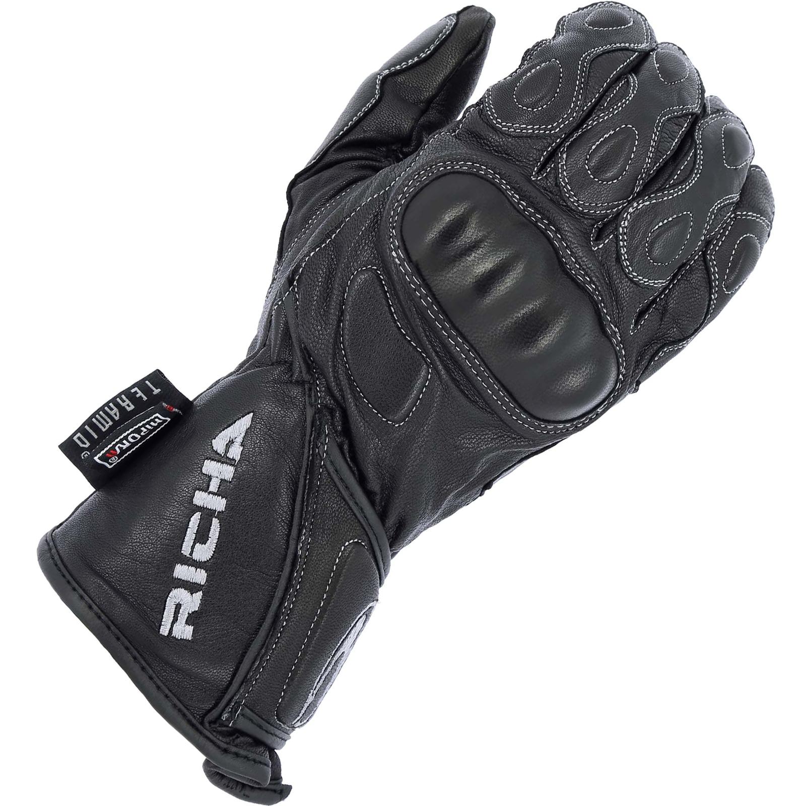Richa WP Racing Ladies Leather Motorcycle Gloves M Black