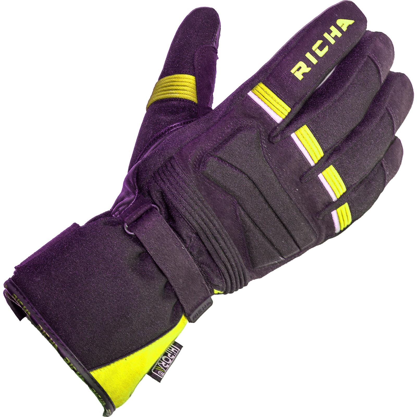Richa Black Fluo Peak Motorcycle Gloves Xl