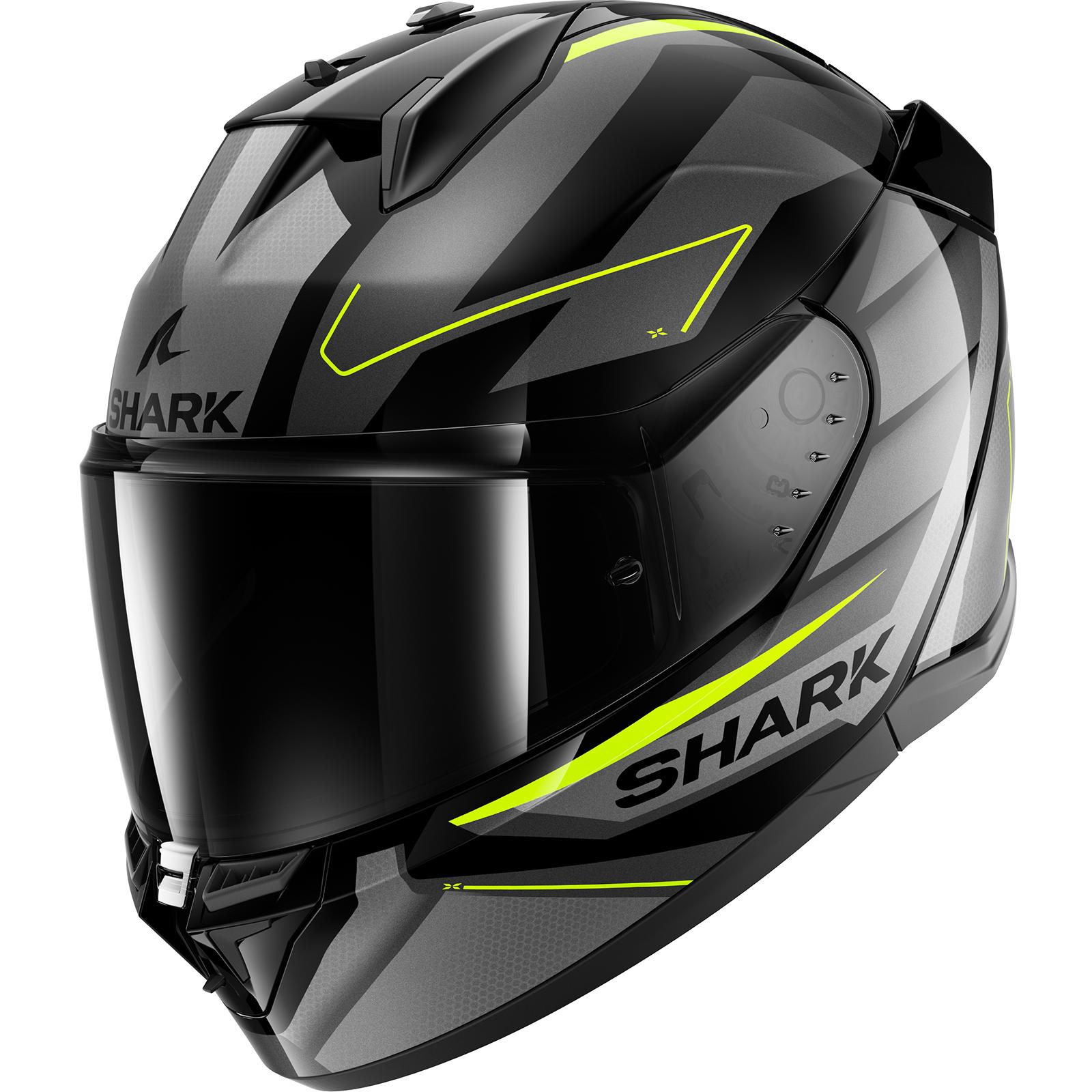 Shark D-Skwal 3 Sizler Motorcycle Helmet M Black Anthracite Yellow (KAY)