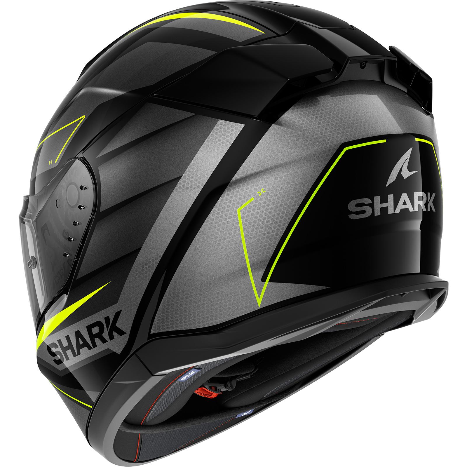Shark D-Skwal 3 Sizler Motorcycle Helmet M Black Anthracite Yellow (KAY) image 2