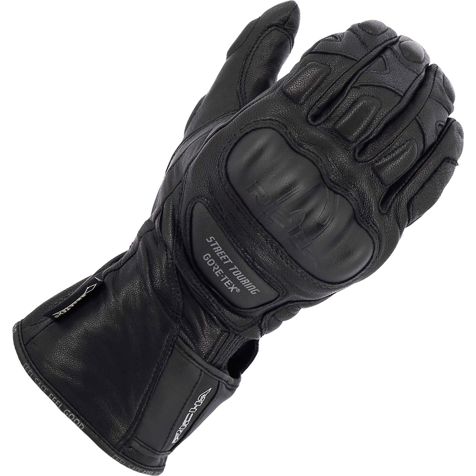 Richa Street Touring Gore-Tex Leather Motorcycle Gloves Black