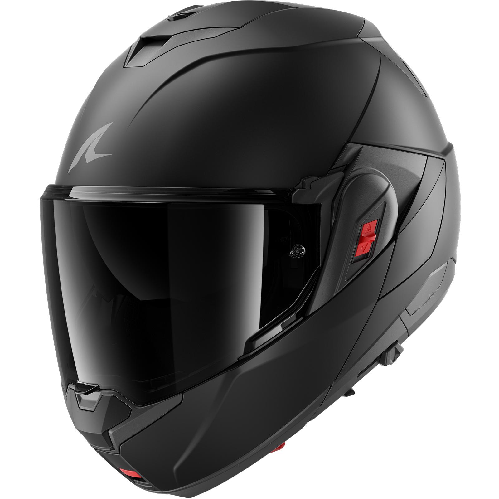 Shark Oxo Dark Shadow Flip Front Motorcycle Helmet XS Matt Black (KMA) image 2