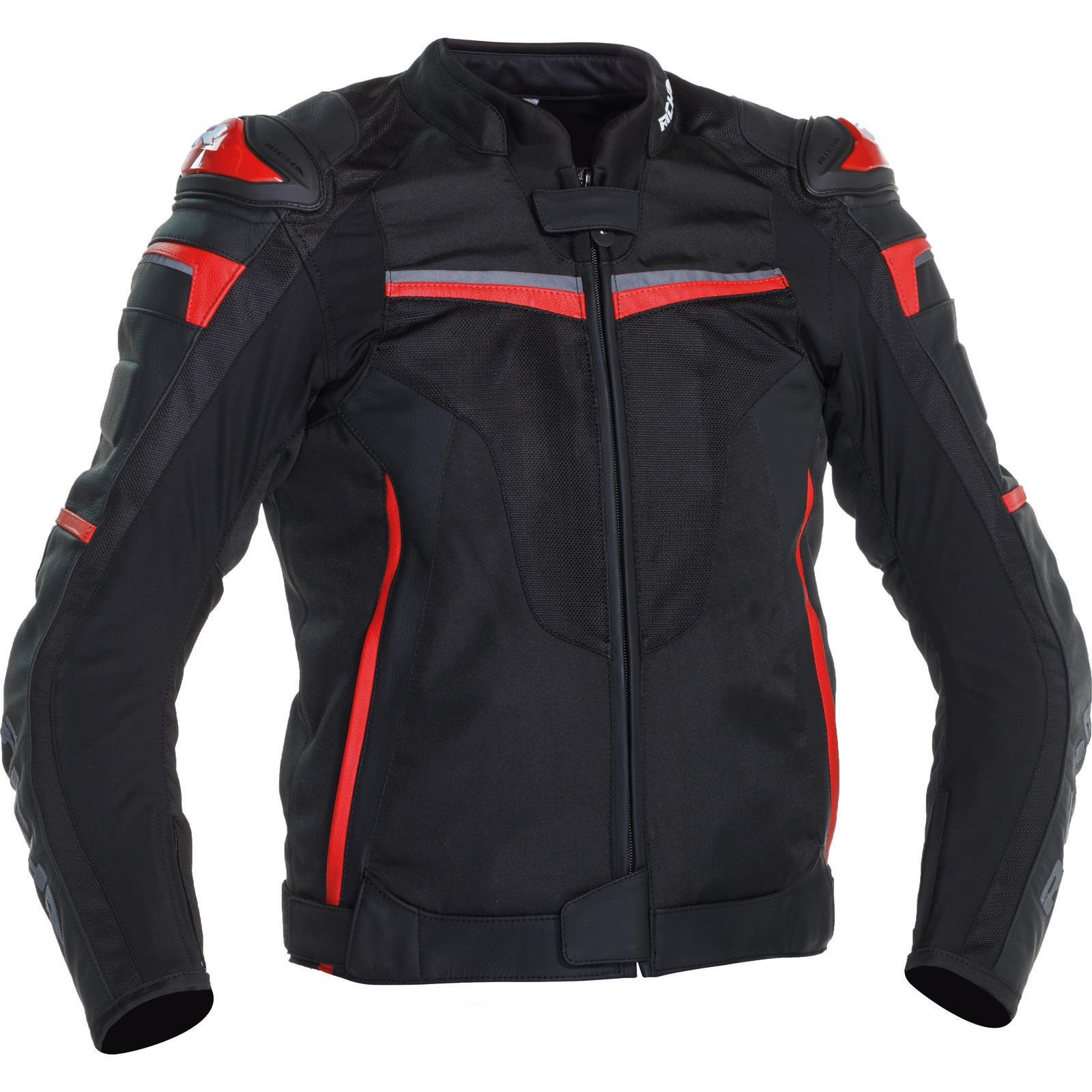 Richa Terminator Motorcycle Jacket M Black Red