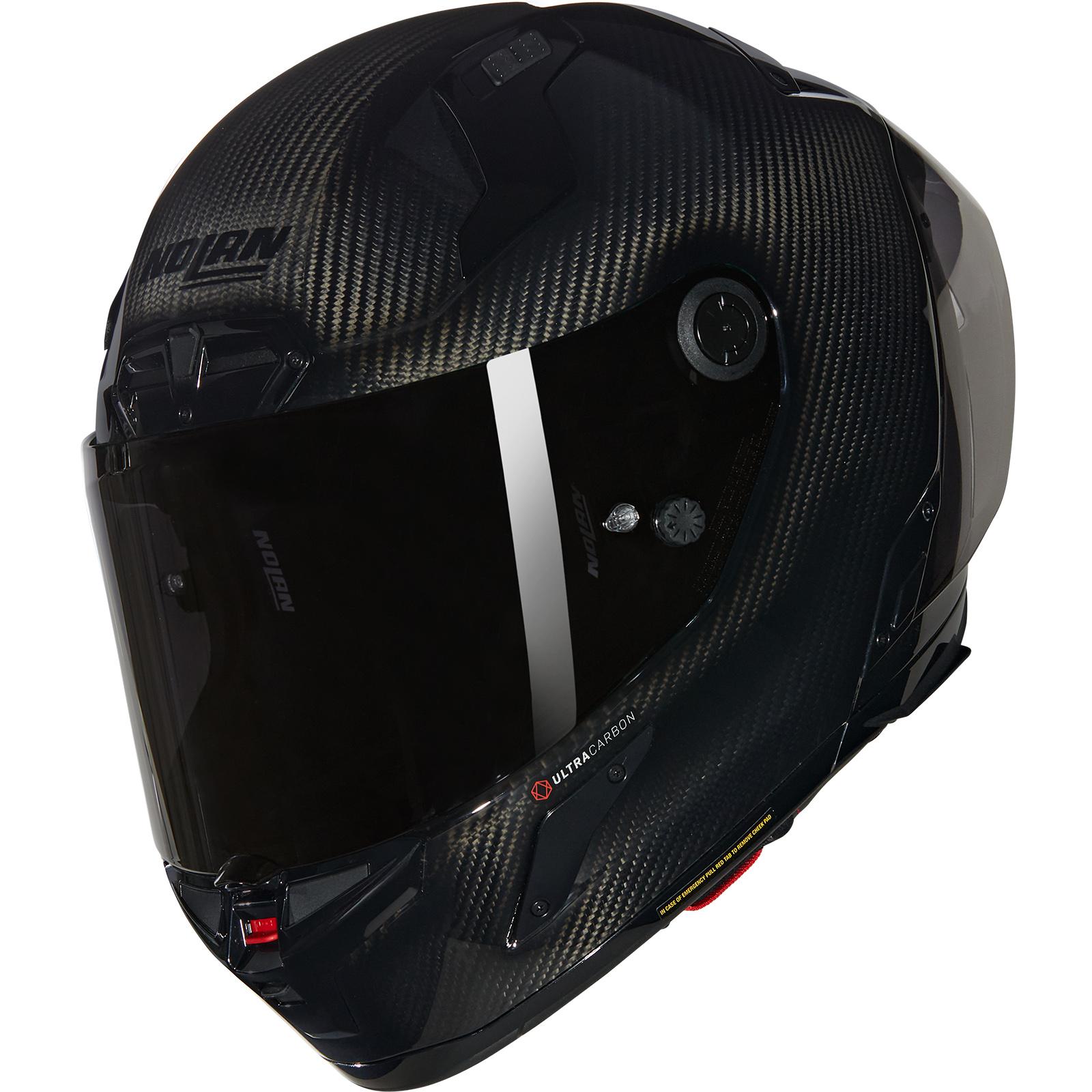 Nolan Black/Silver X-804 Rs Ultra Carbon Puro Motorcycle Helmet 3XL Carbon (324)