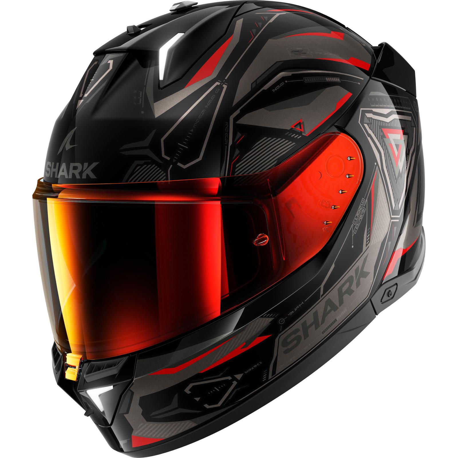 Shark Skwal i3 Linik Motorcycle Helmet XS Black Anthracite Red (KAR)