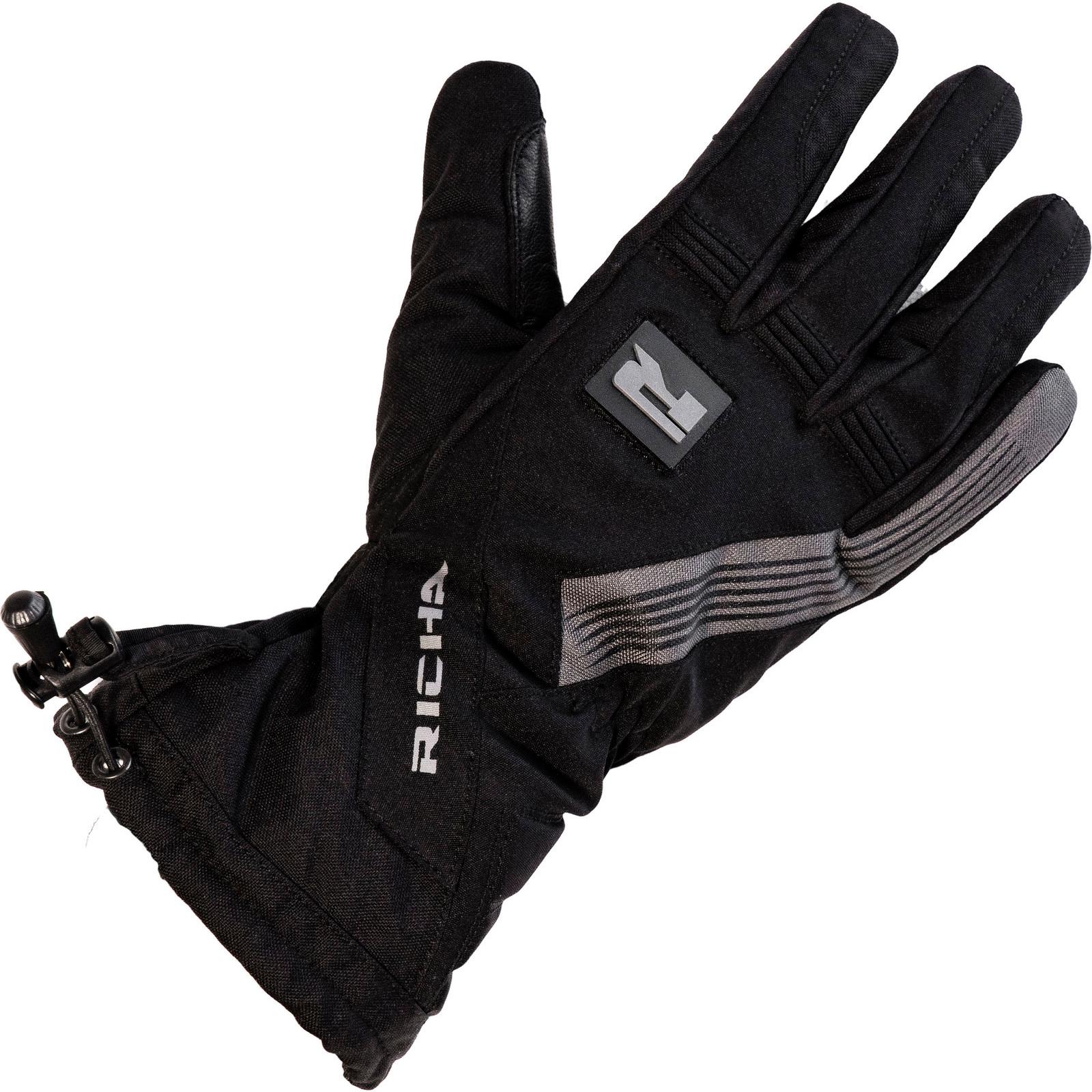 Richa Black Tundra Motorcycle Gloves M